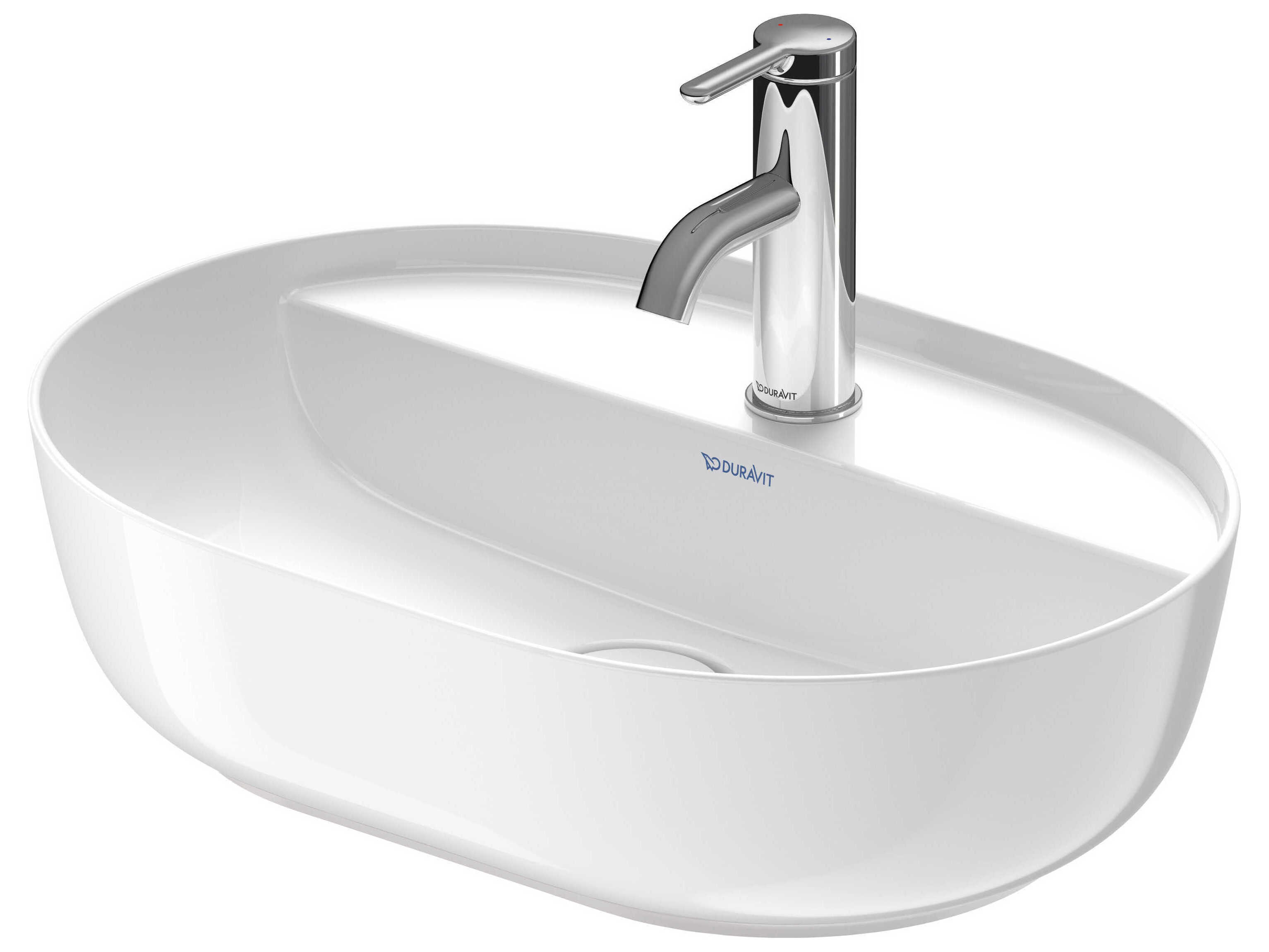 Duravit Luv 19'' White High Glos Washbowl Sink with 1 Faucet Holes
