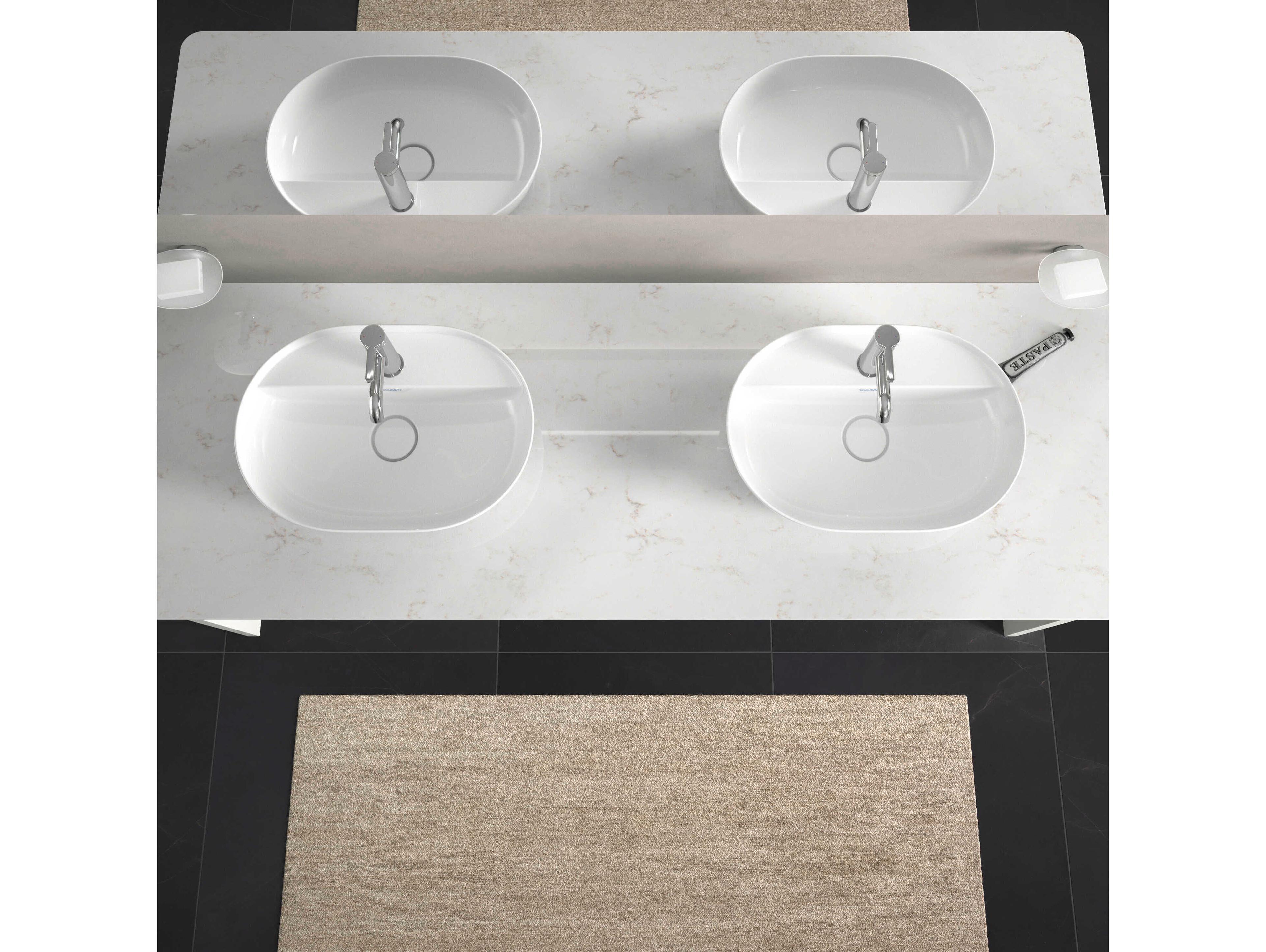 Duravit Luv 19'' White High Glos Washbowl Sink with 1 Faucet Holes