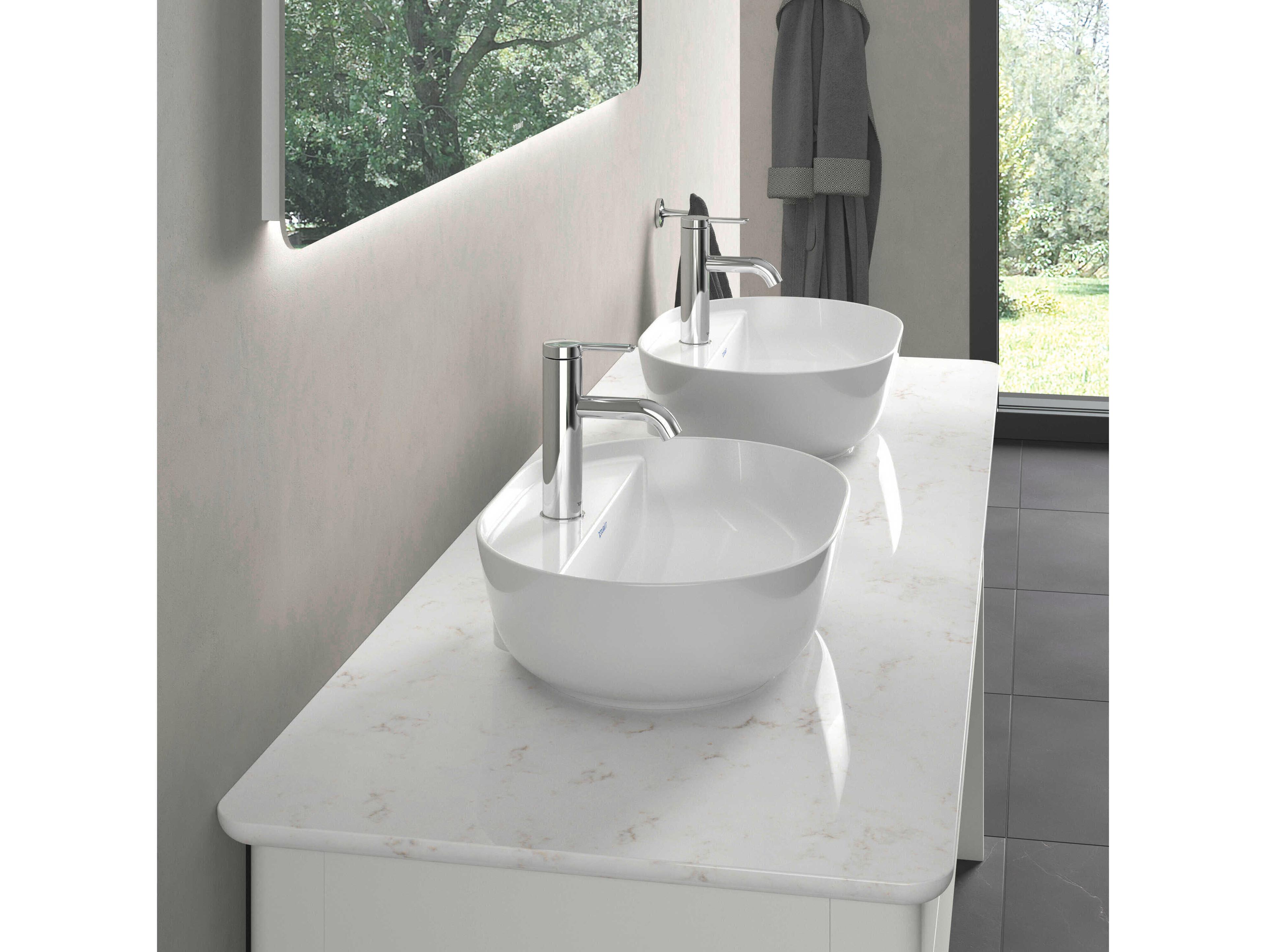 Duravit Luv 19'' White High Glos Washbowl Sink with 1 Faucet Holes