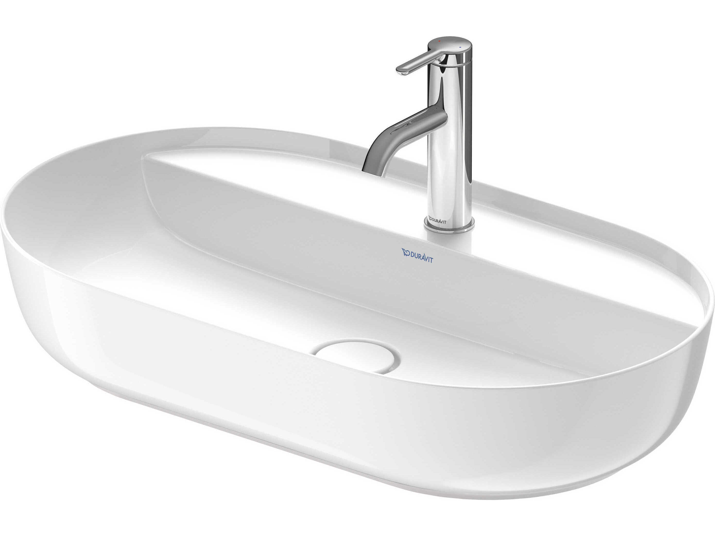 Duravit Luv 27'' White High Glos Washbowl Sink with 1 Faucet Holes