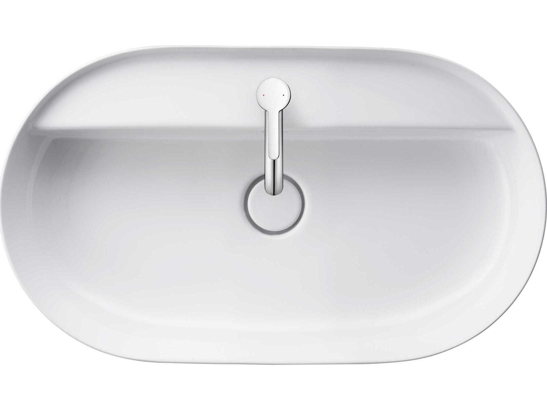 Duravit Luv 27'' White High Glos Washbowl Sink with 1 Faucet Holes