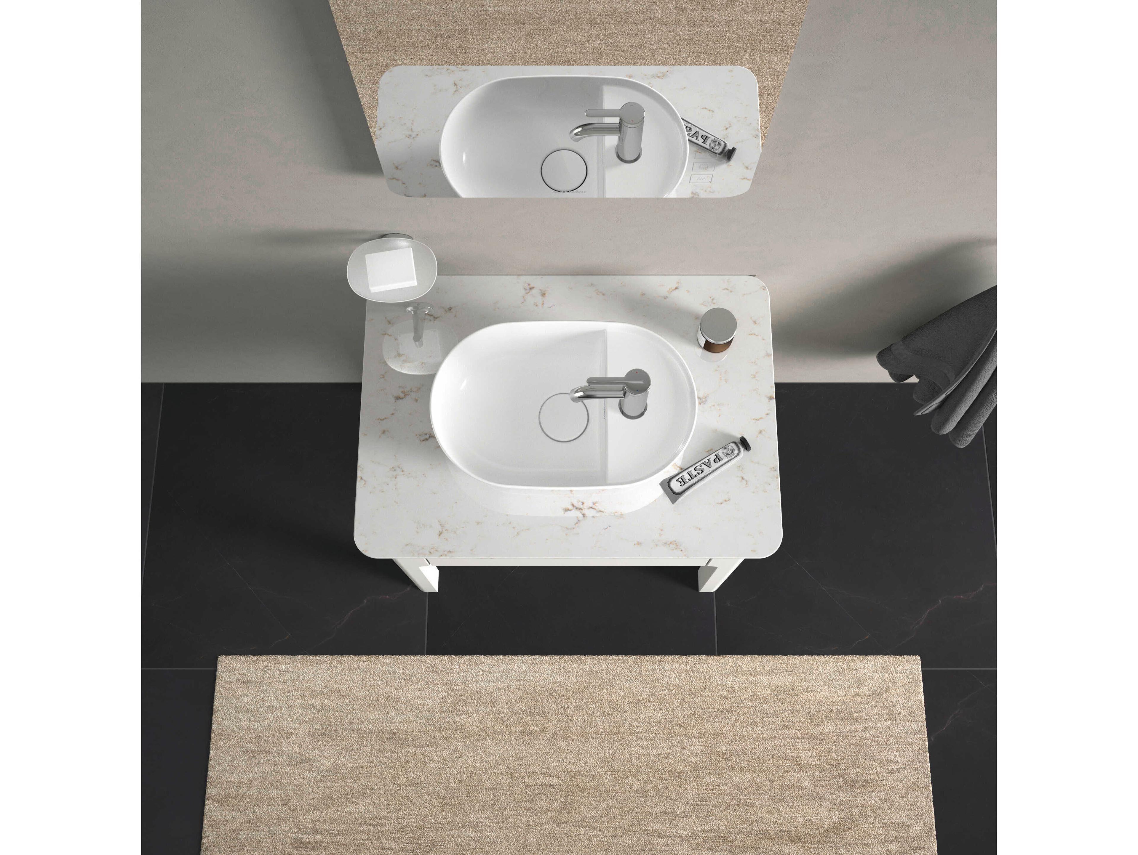 Duravit Luv 17'' White High Glos Washbowl Sink with 1 Faucet Holes