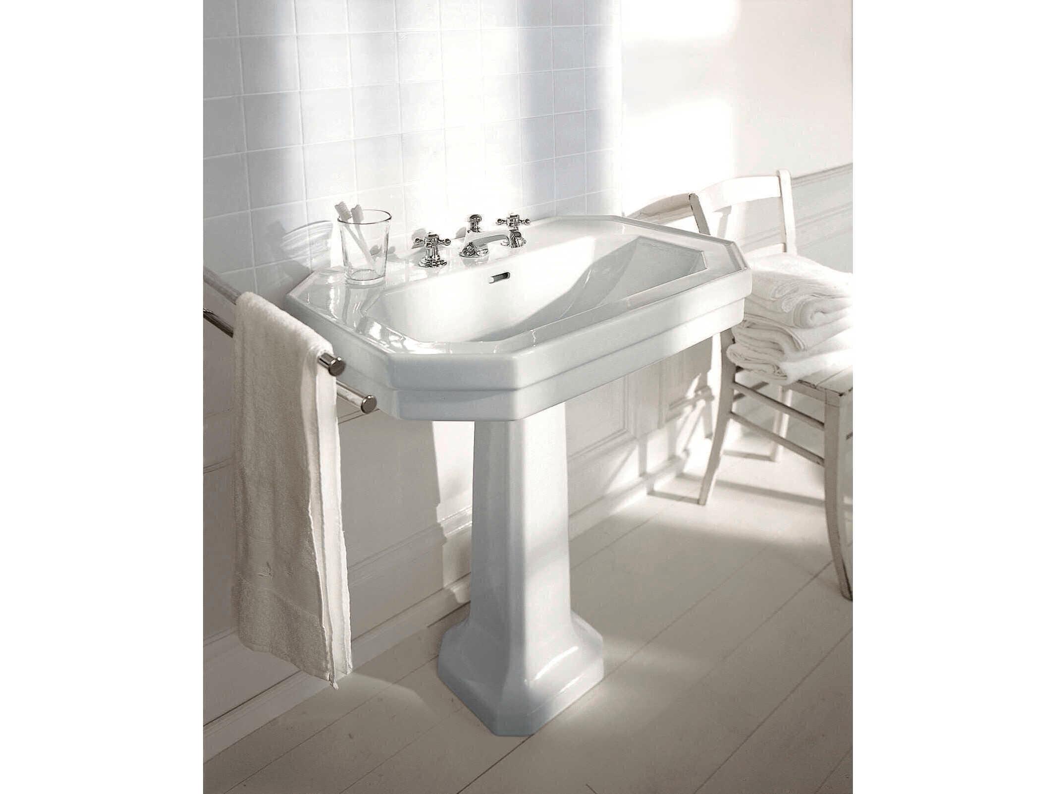 Duravit 1930 Series 28'' White High Gloss Sink with 1 faucet hole
