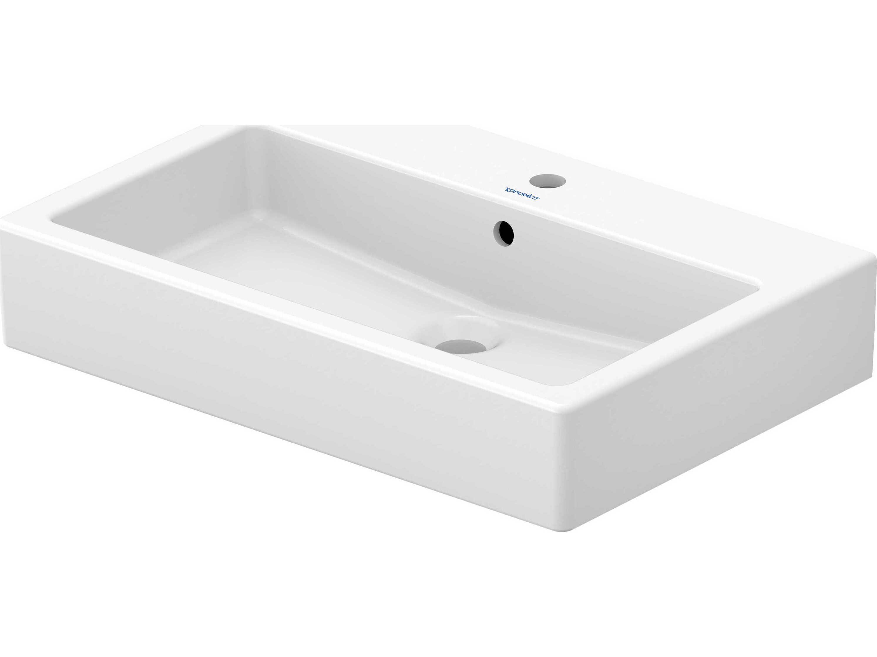 Duravit Vero 28'' Ceramic White High Gloss Sink with 1 Faucet Hole -Ground