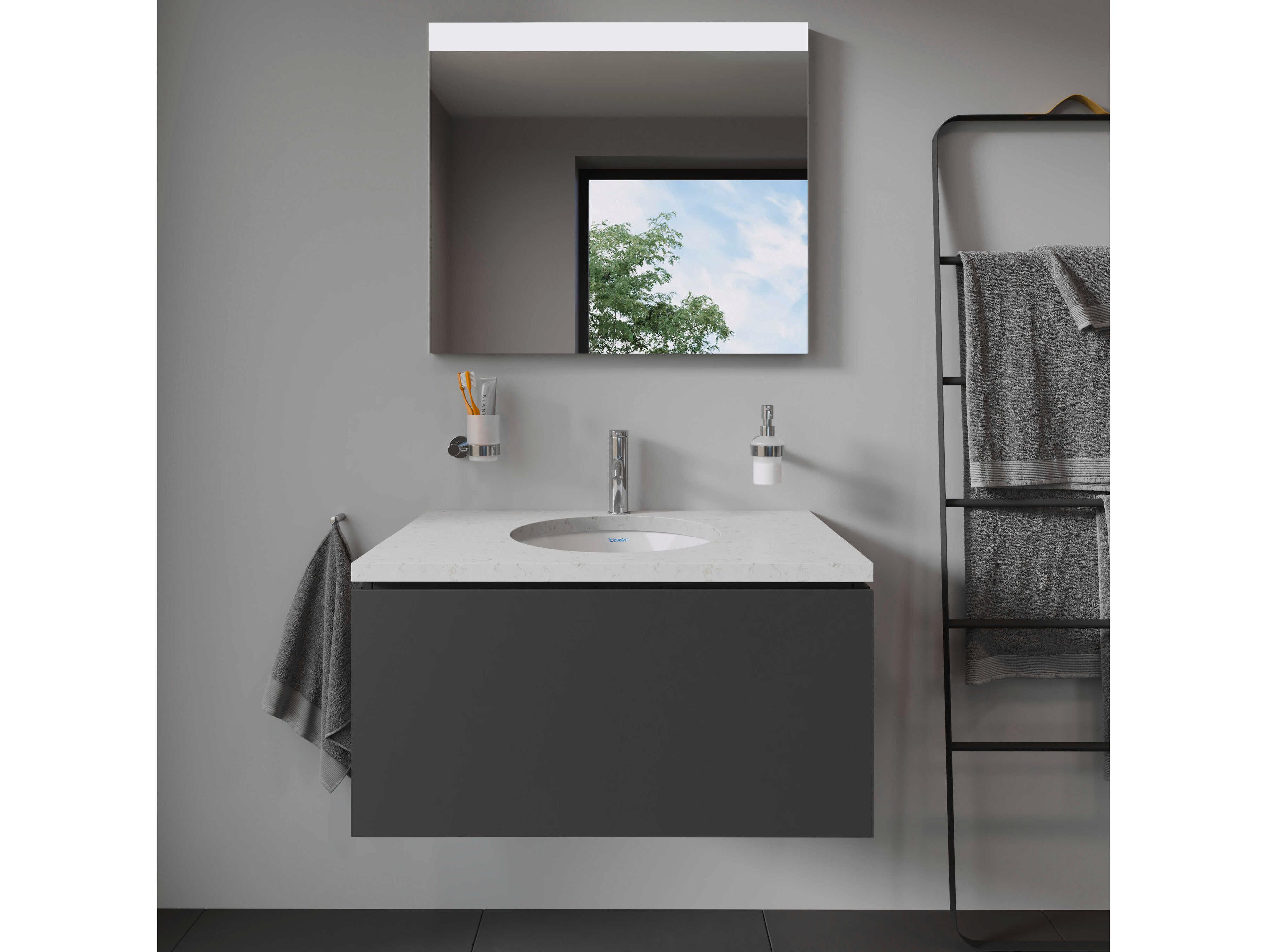 Duravit Architec 16'' White High Gloss Undermount Sink with no faucet holes