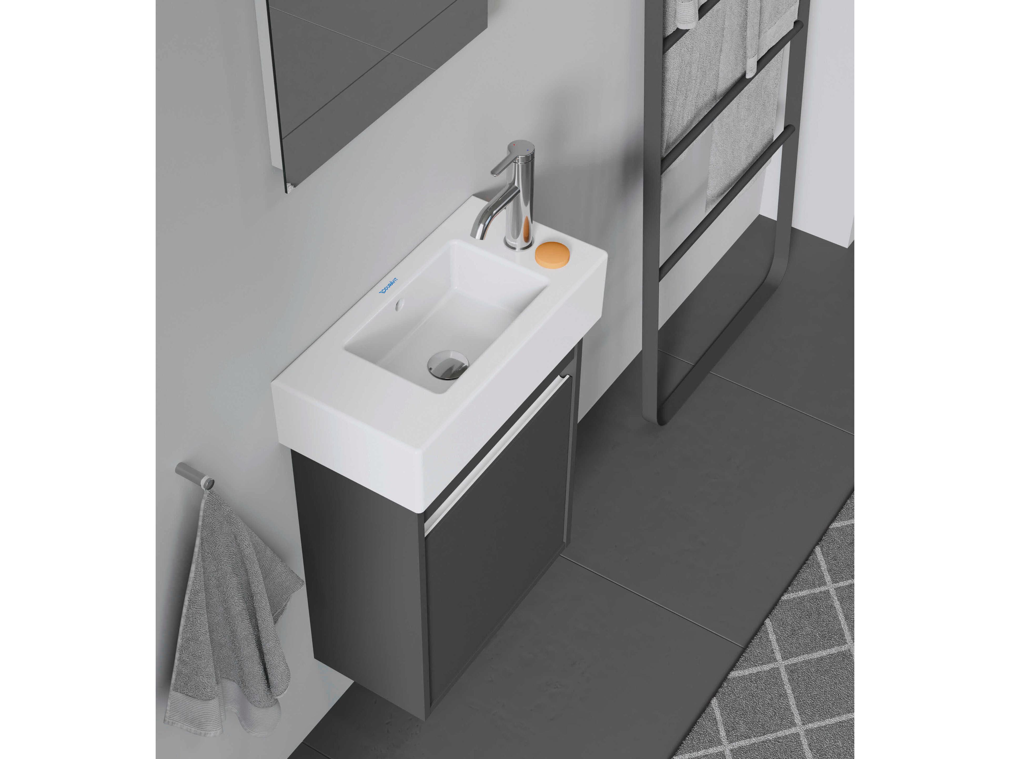 Duravit Vero 20'' Ceramic White High Gloss Hand Sink with No Faucet Hole