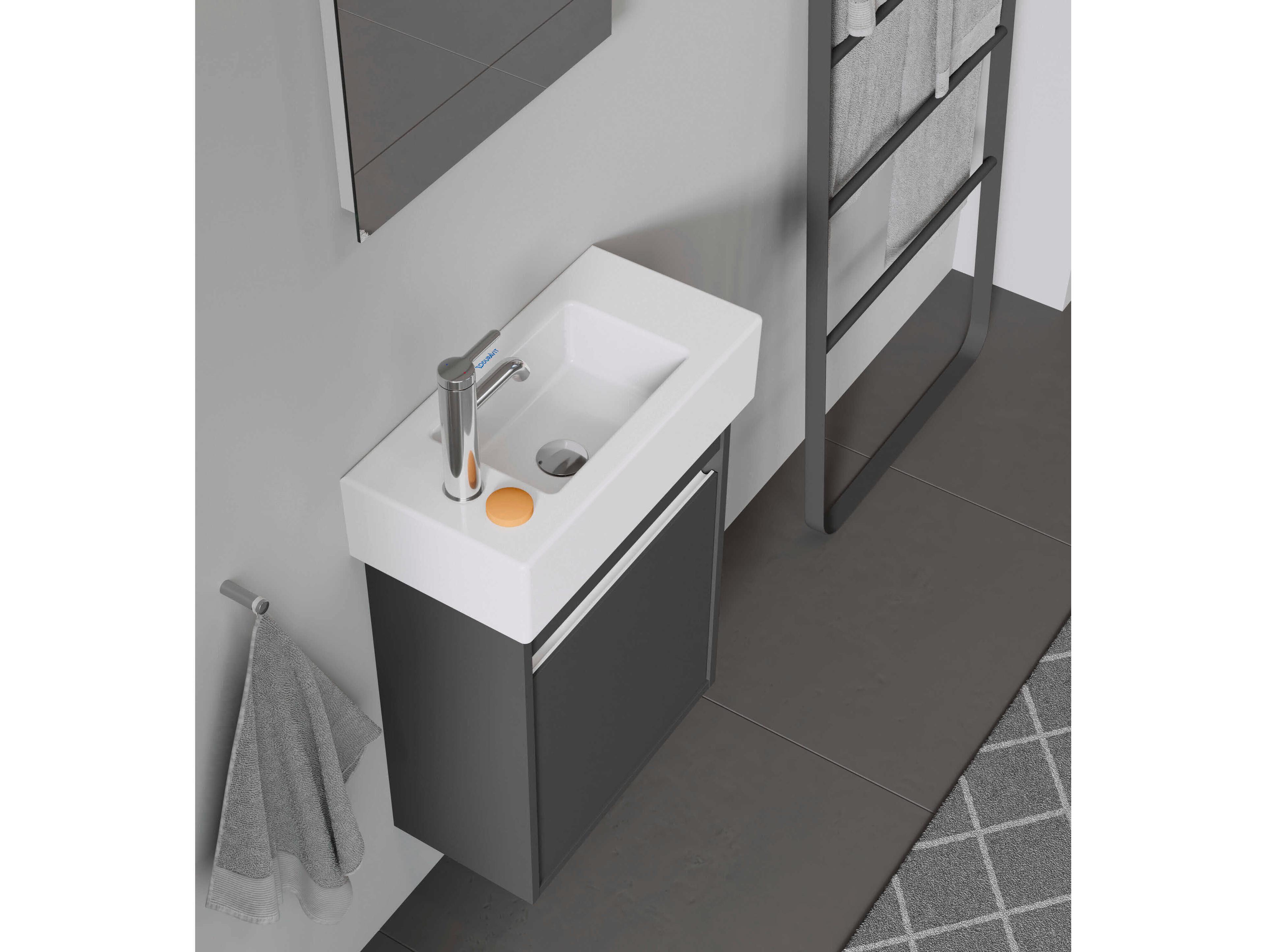 Duravit Vero 20'' Ceramic White High Gloss Hand Sink with No Faucet Hole