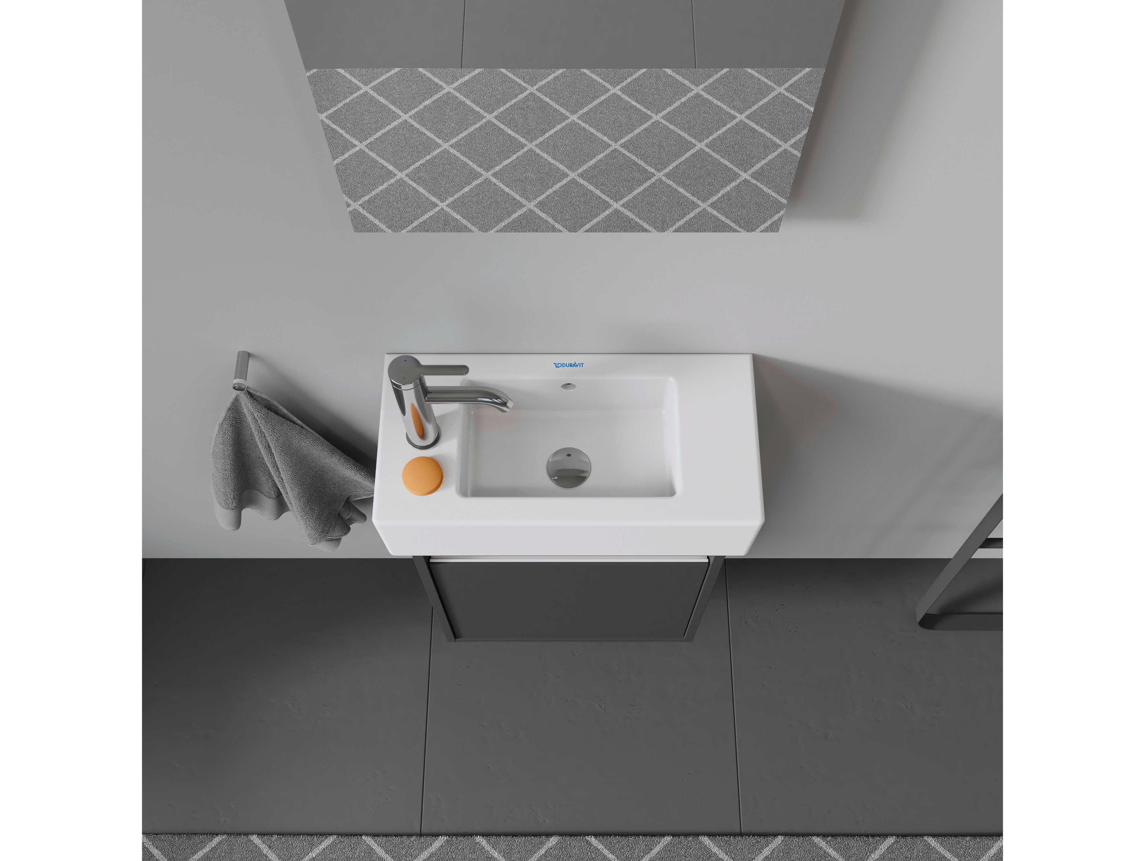 Duravit Vero 20'' Ceramic White High Gloss Hand Sink with No Faucet Hole