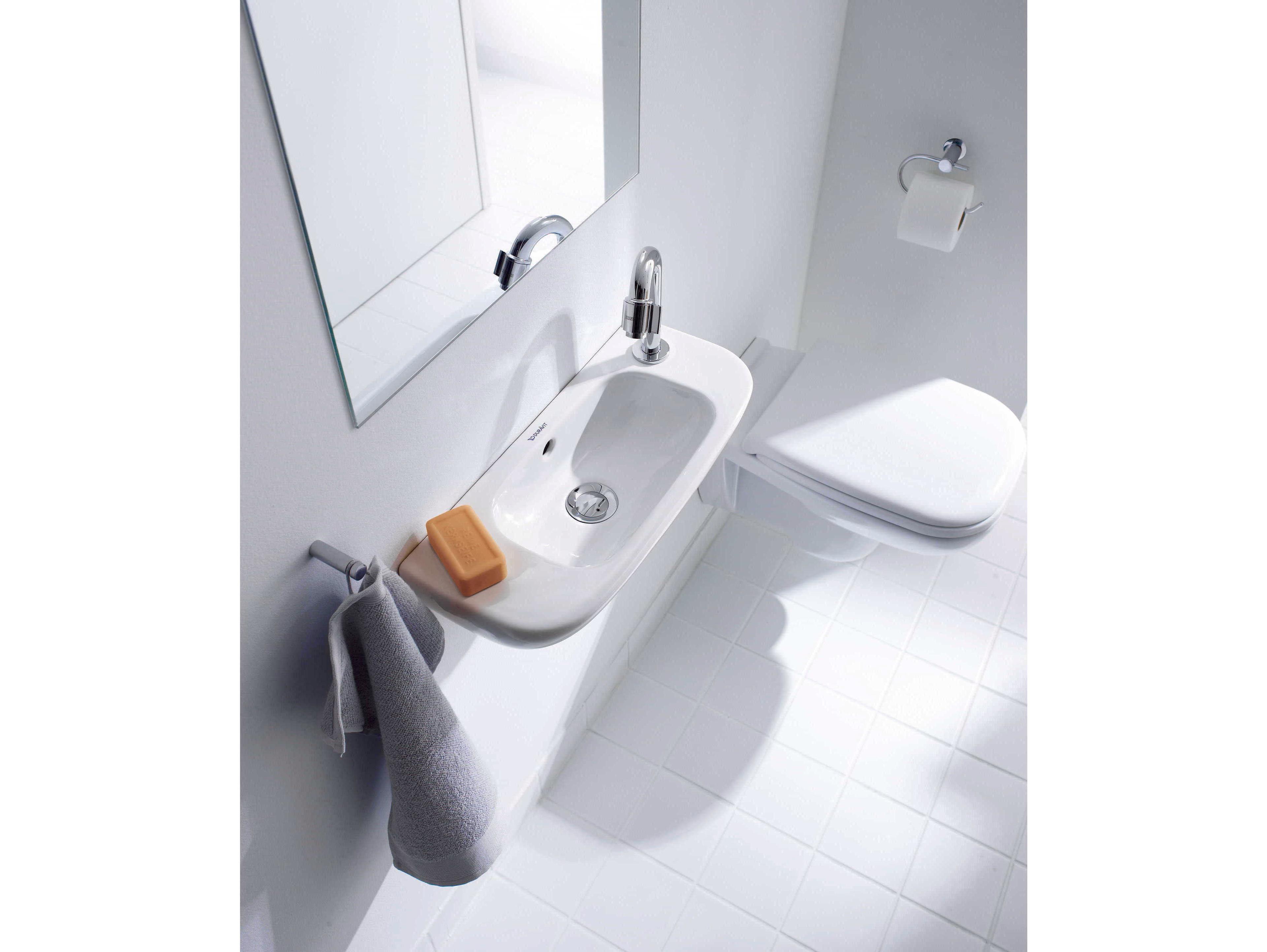 Duravit D-code 20'' Ceramic White High Gloss Sink with 1 Right-side faucet hole