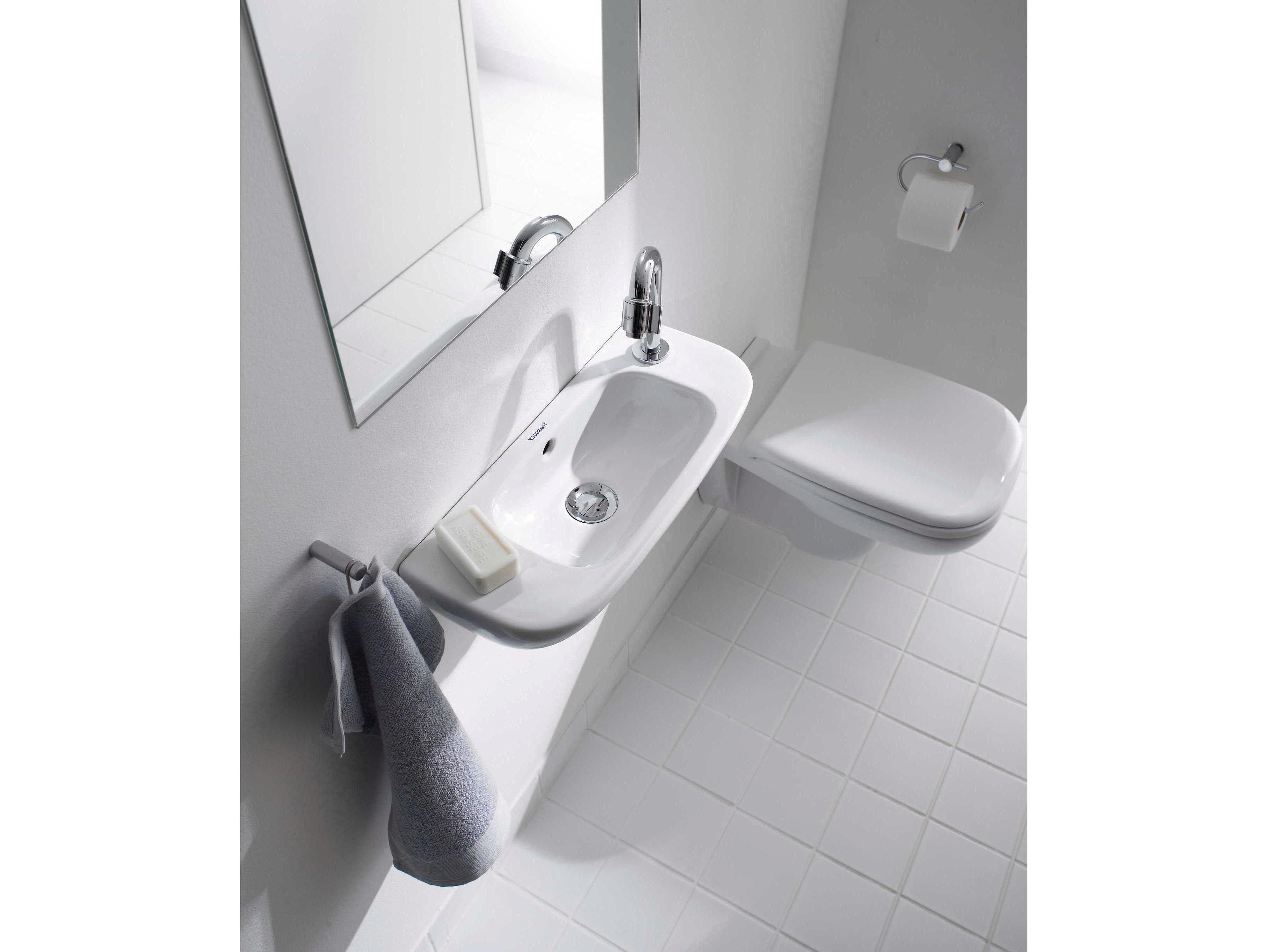 Duravit D-code 20'' Ceramic White High Gloss Sink with 1 Right-side faucet hole