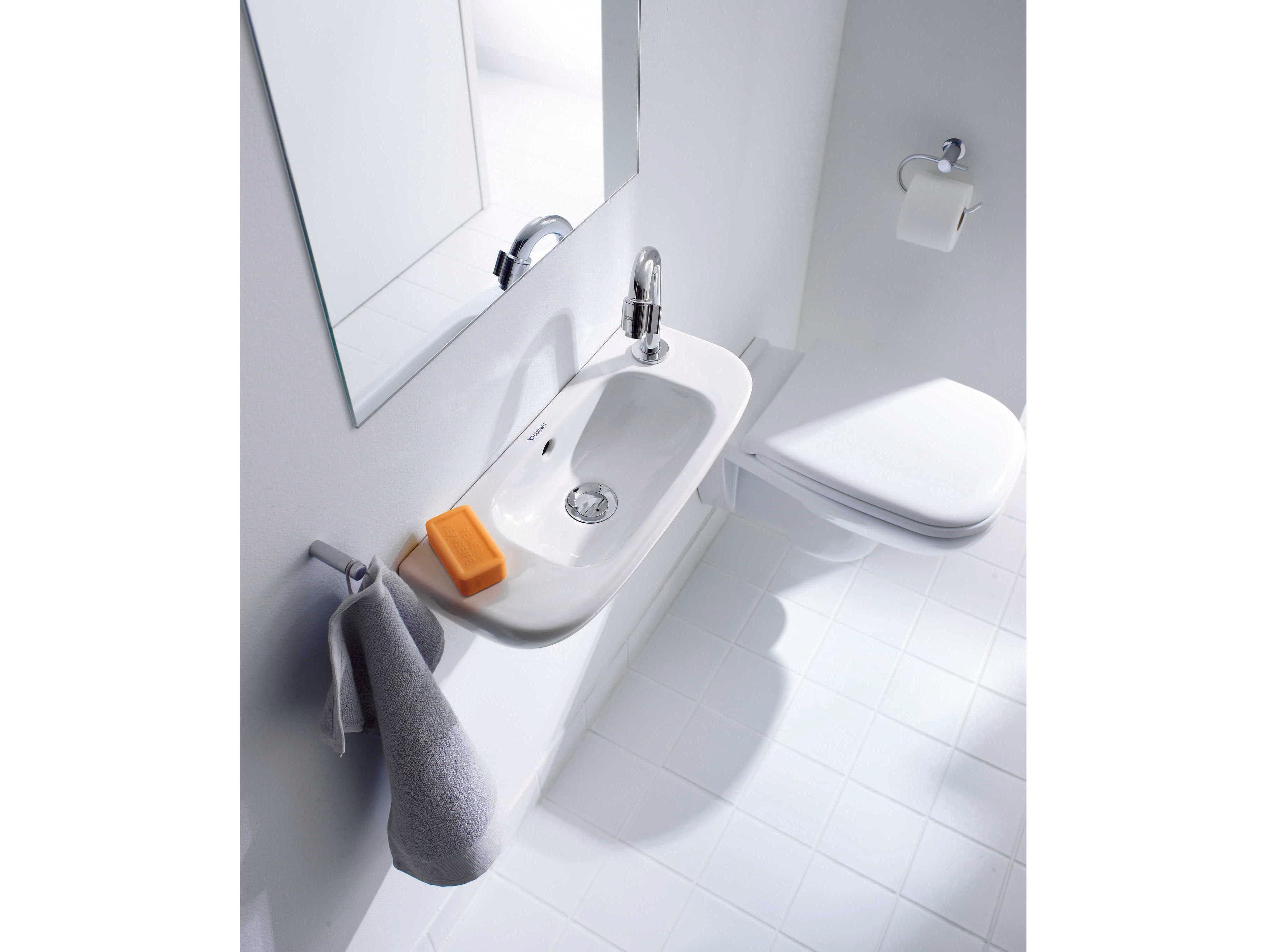 Duravit D-code 20'' Ceramic White High Gloss Sink with 1 Right-side faucet hole