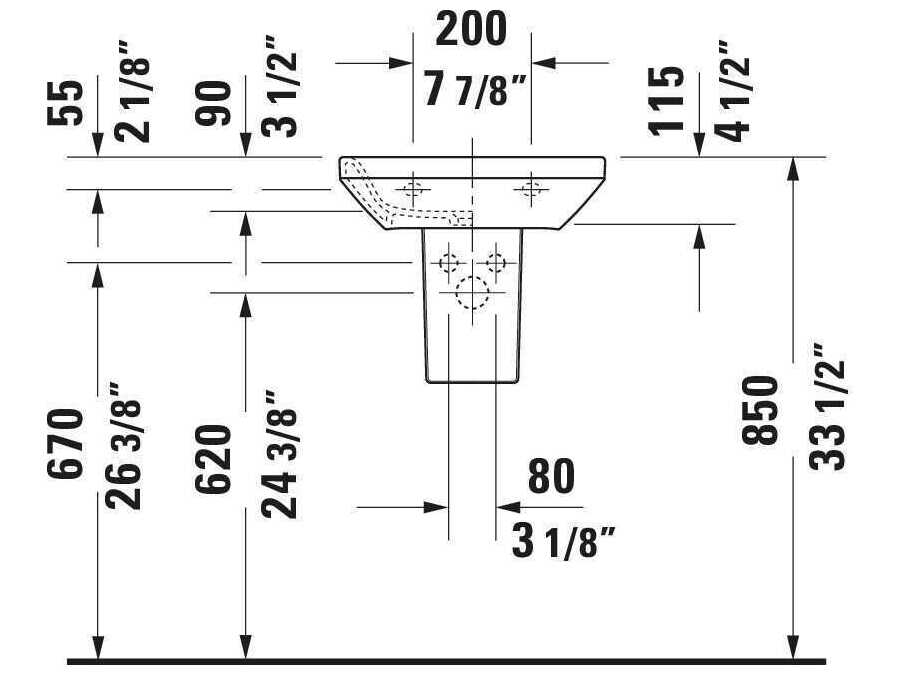 Duravit Durastyle 18'' Ceramic White High Gloss  Sink with 1 Faucet hole