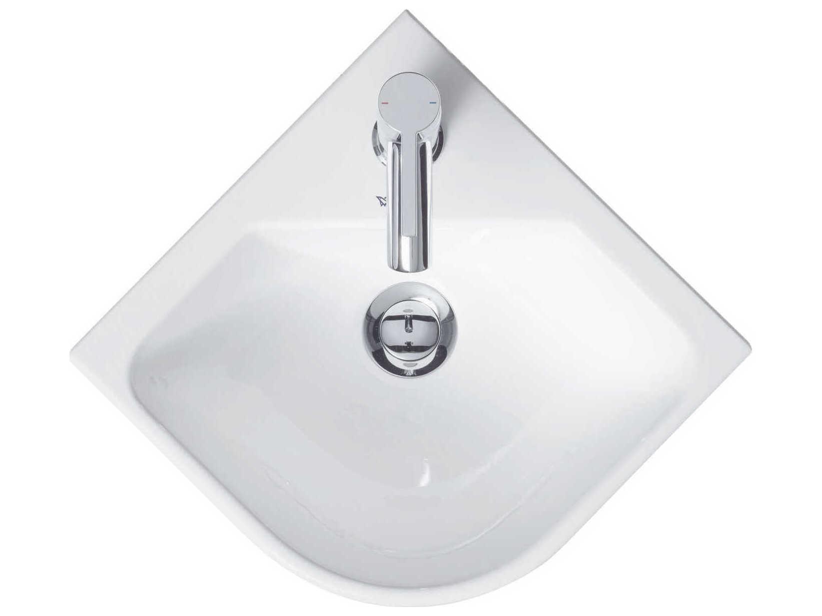 Duravit Me By Starck 17'' Ceramic White High Gloss Hand Sink with 1 Faucet Hole