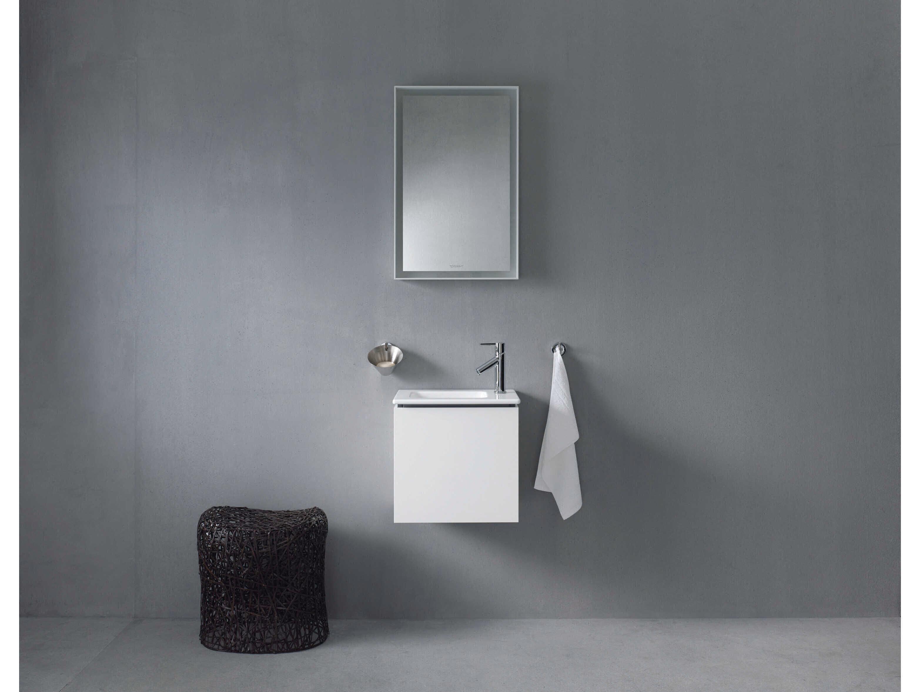 Duravit Me By Starck 17'' Ceramic White Satin Matte Hand Sink with 1 Faucet Hole