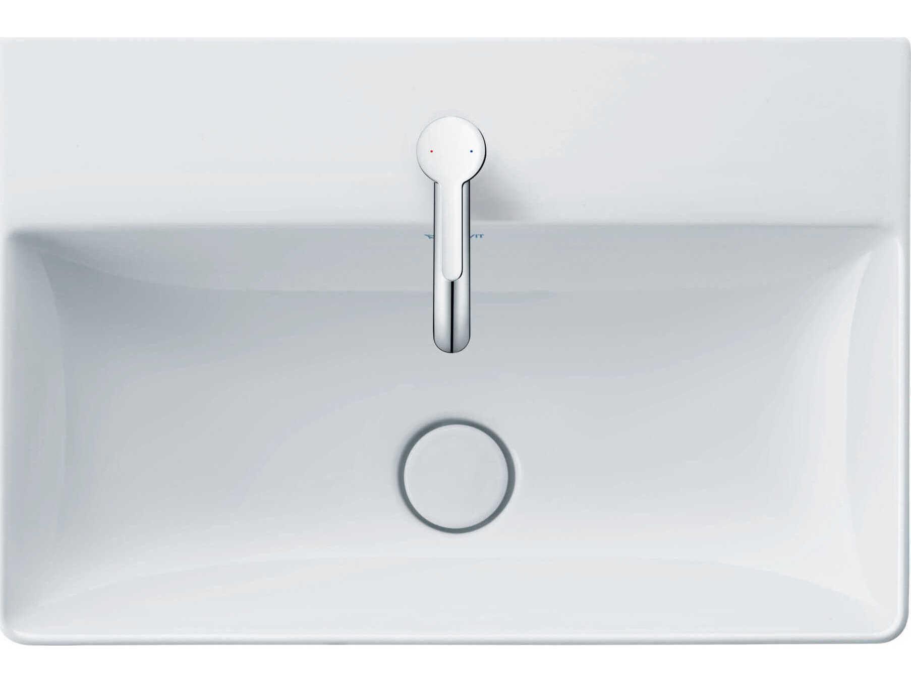Duravit Durasquare 18'' White High Gloss Hand Sink with 1 Faucet Hole - Ground