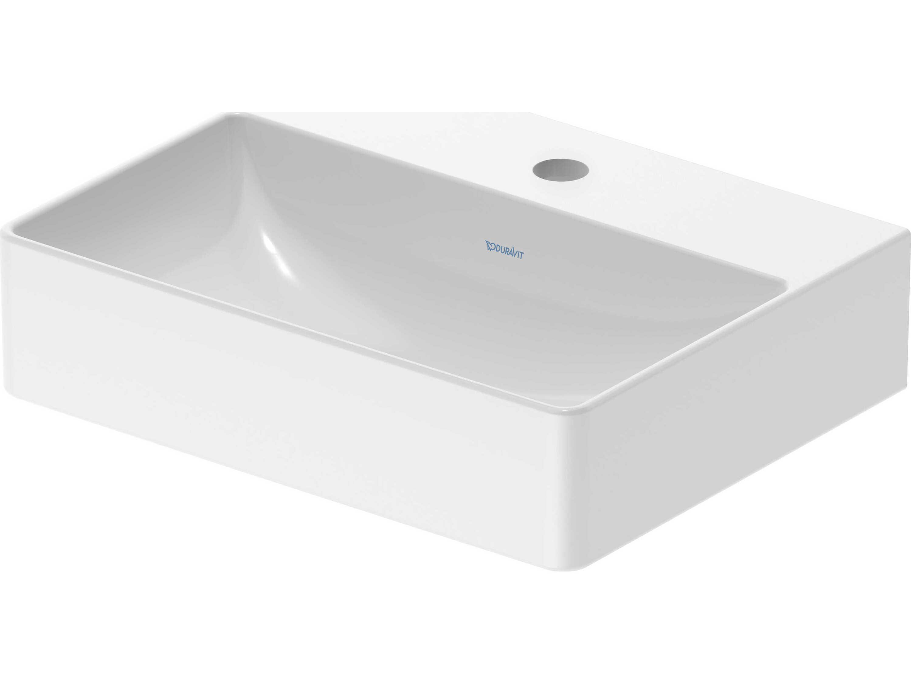 Duravit Durasquare 18'' White High Gloss Hand Sink with 1 Faucet Hole - Ground