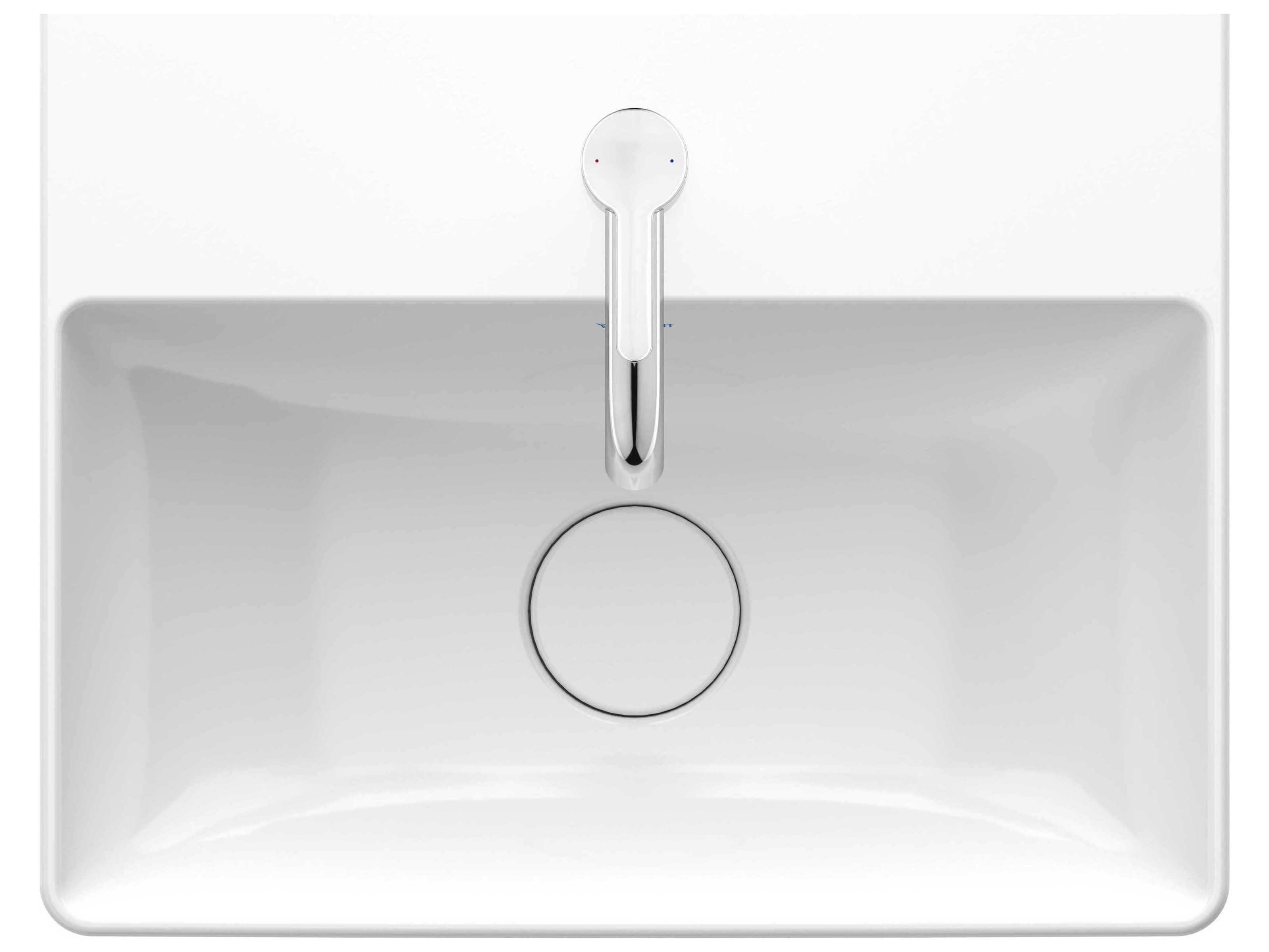 Duravit Durasquare 18'' White High Gloss Hand Sink with 1 Faucet Hole - Ground