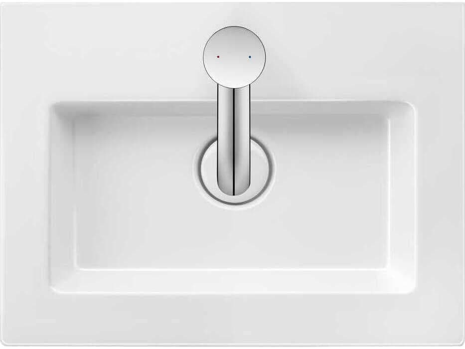 Duravit White Tulip 18'' White High Glosss Hand Sink with 1 Faucet Hole