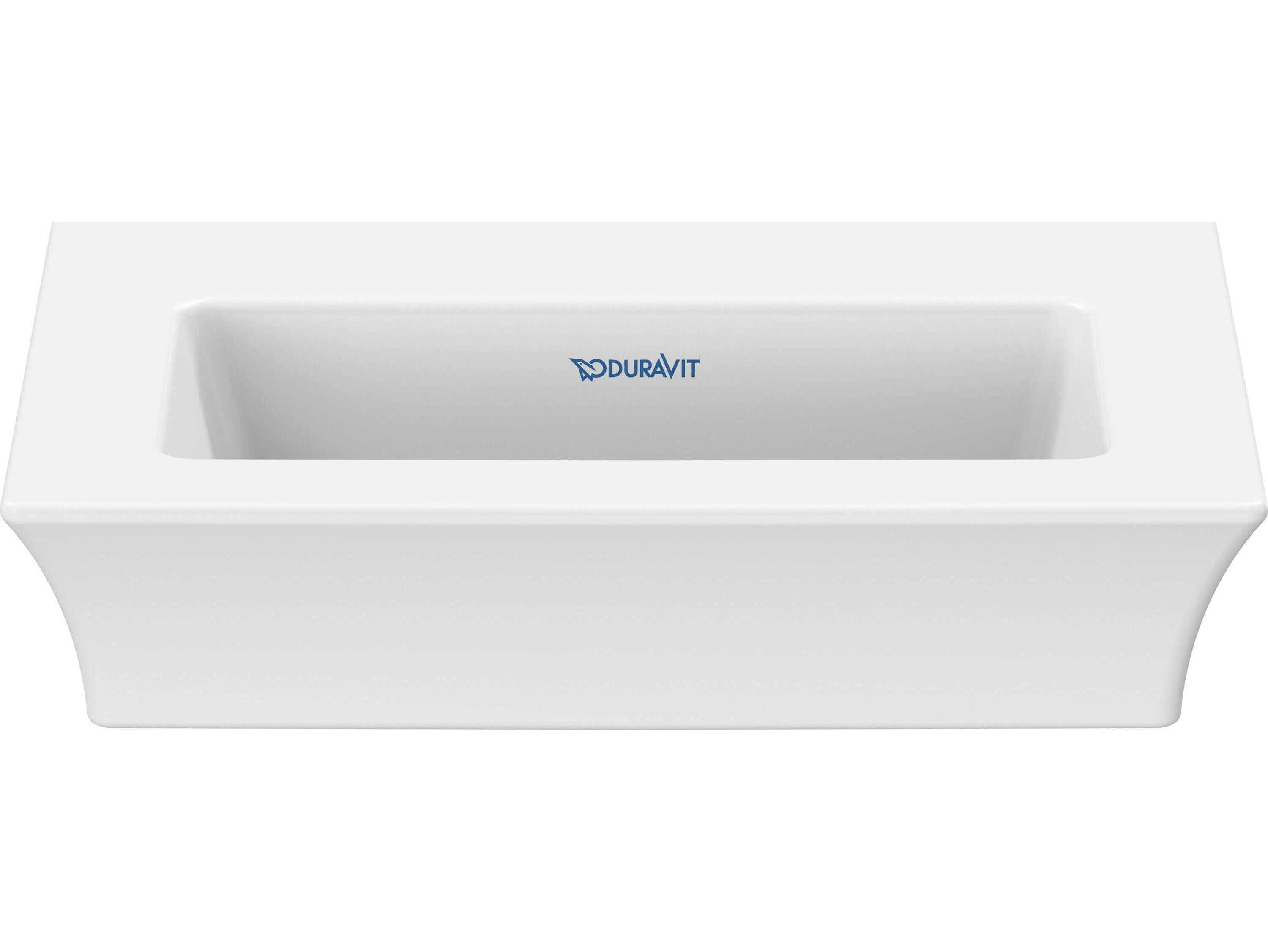 Duravit White Tulip 18'' White High Glosss Hand Sink with No Faucet Hole