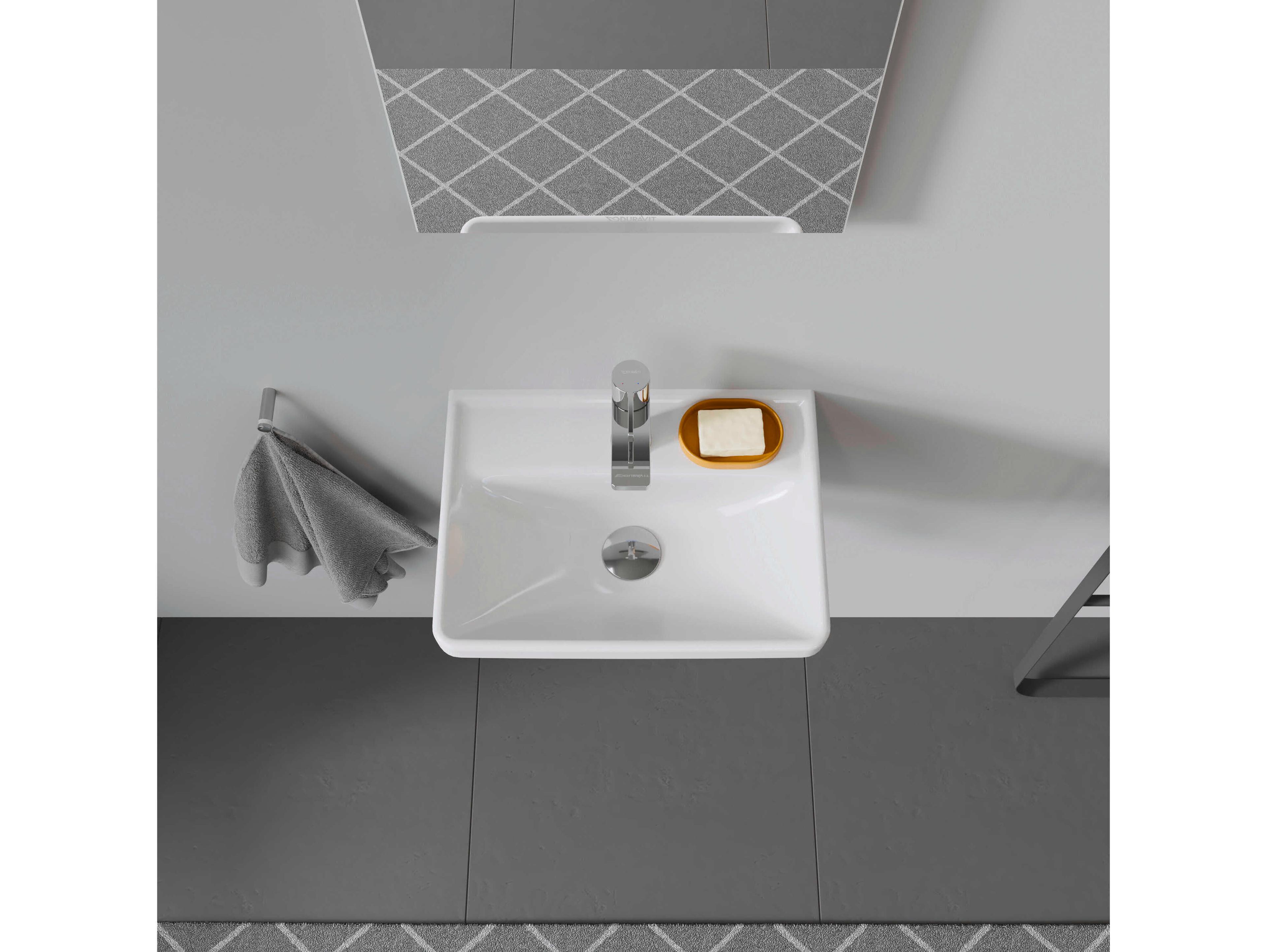 Duravit D-neo 18'' Ceramic White High Gloss Sink - With 1 Faucet Hole