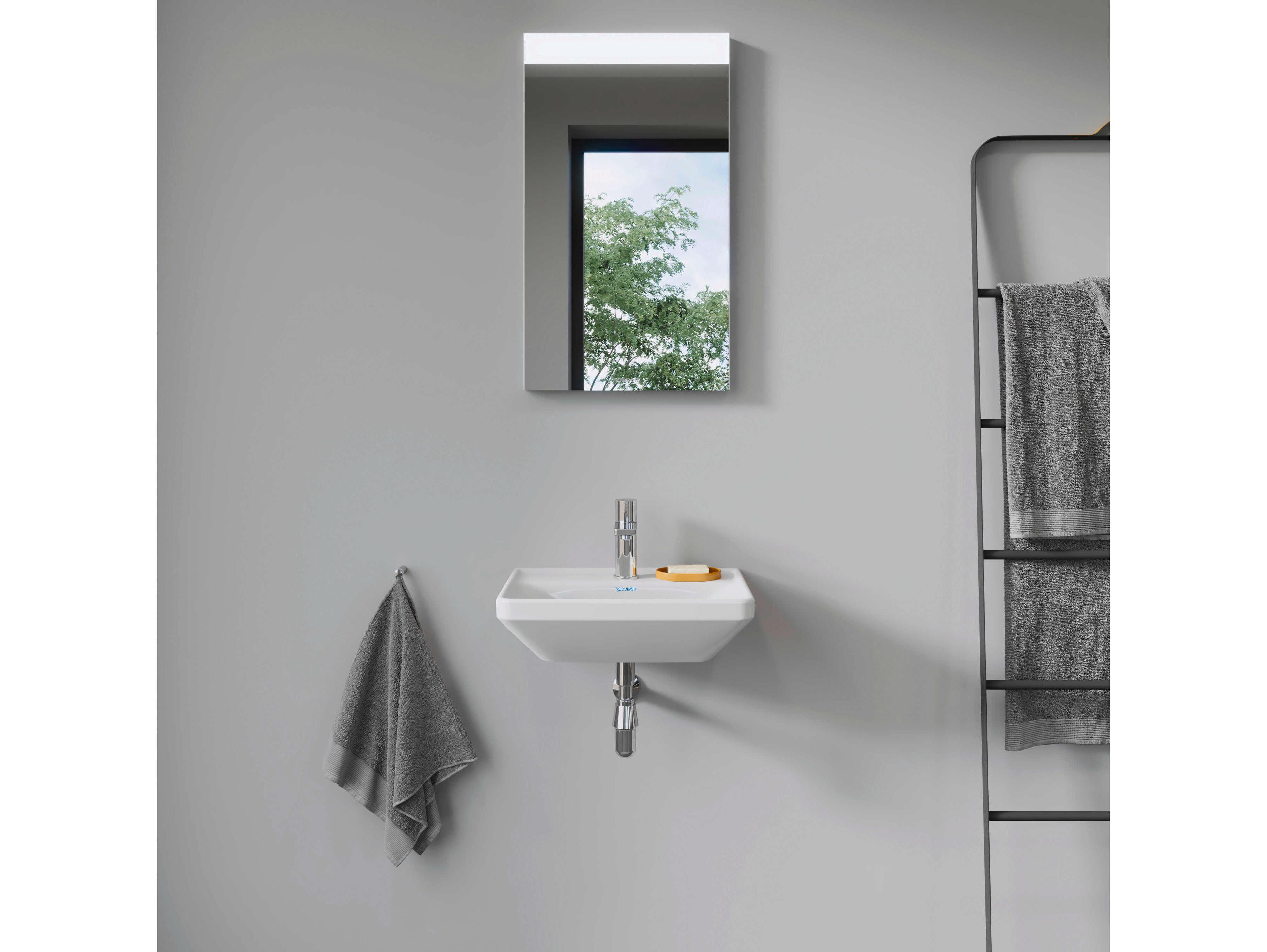 Duravit D-neo 18'' Ceramic White High Gloss Sink - With 1 Faucet Hole