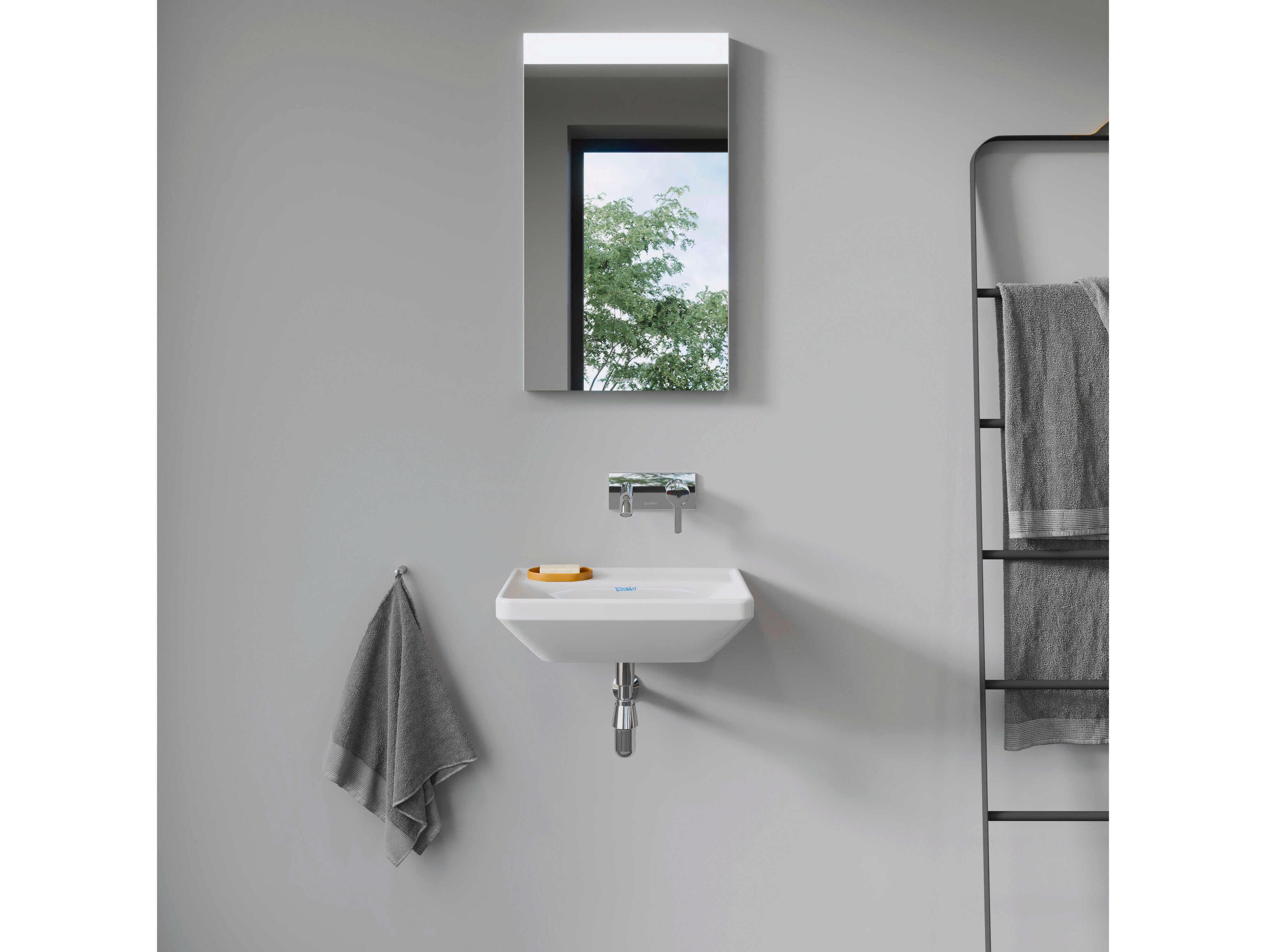 Duravit D-neo 18'' Ceramic White High Gloss Sink - With No Faucet hole