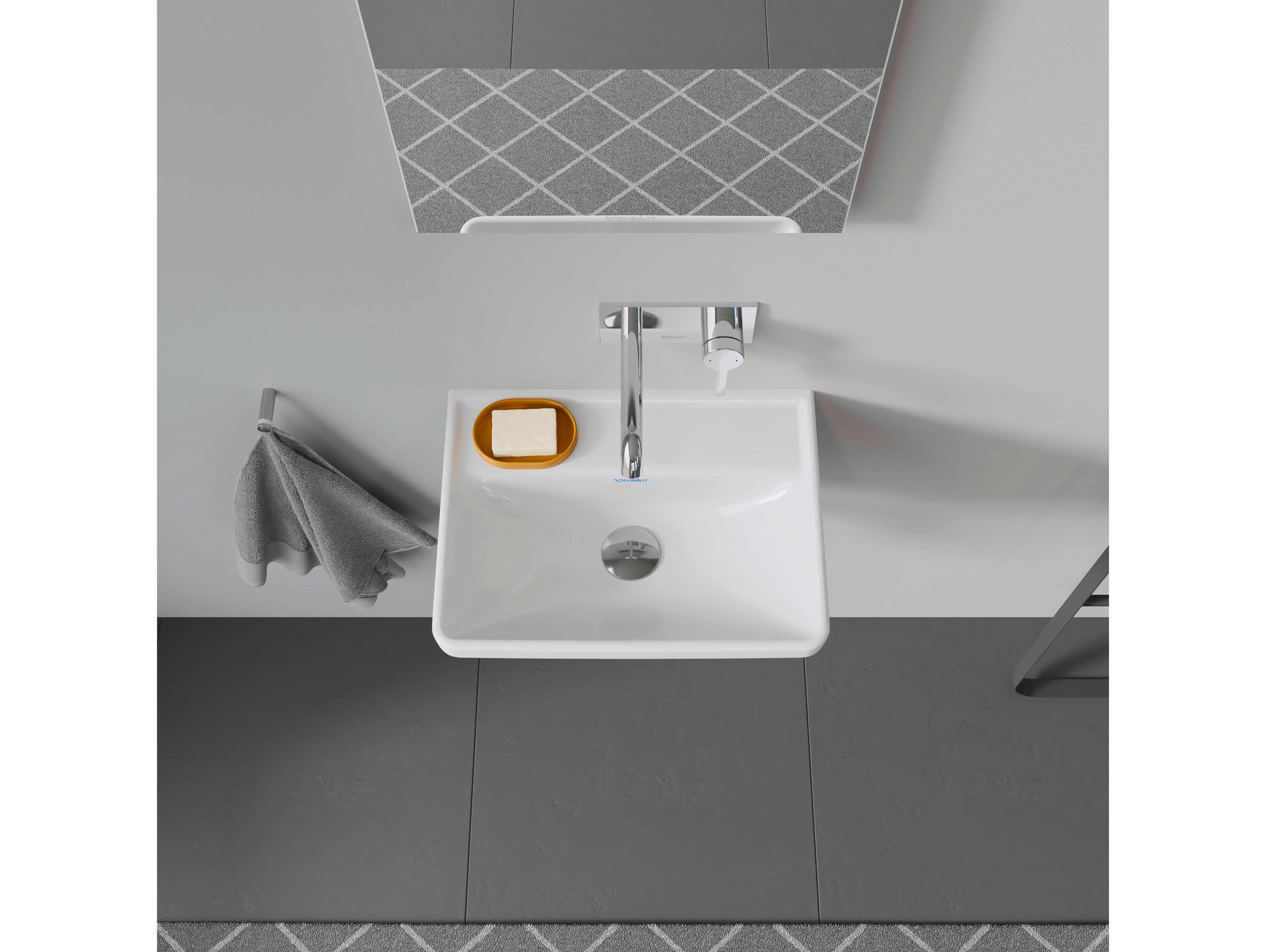 Duravit D-neo 18'' Ceramic White High Gloss Sink - With No Faucet hole