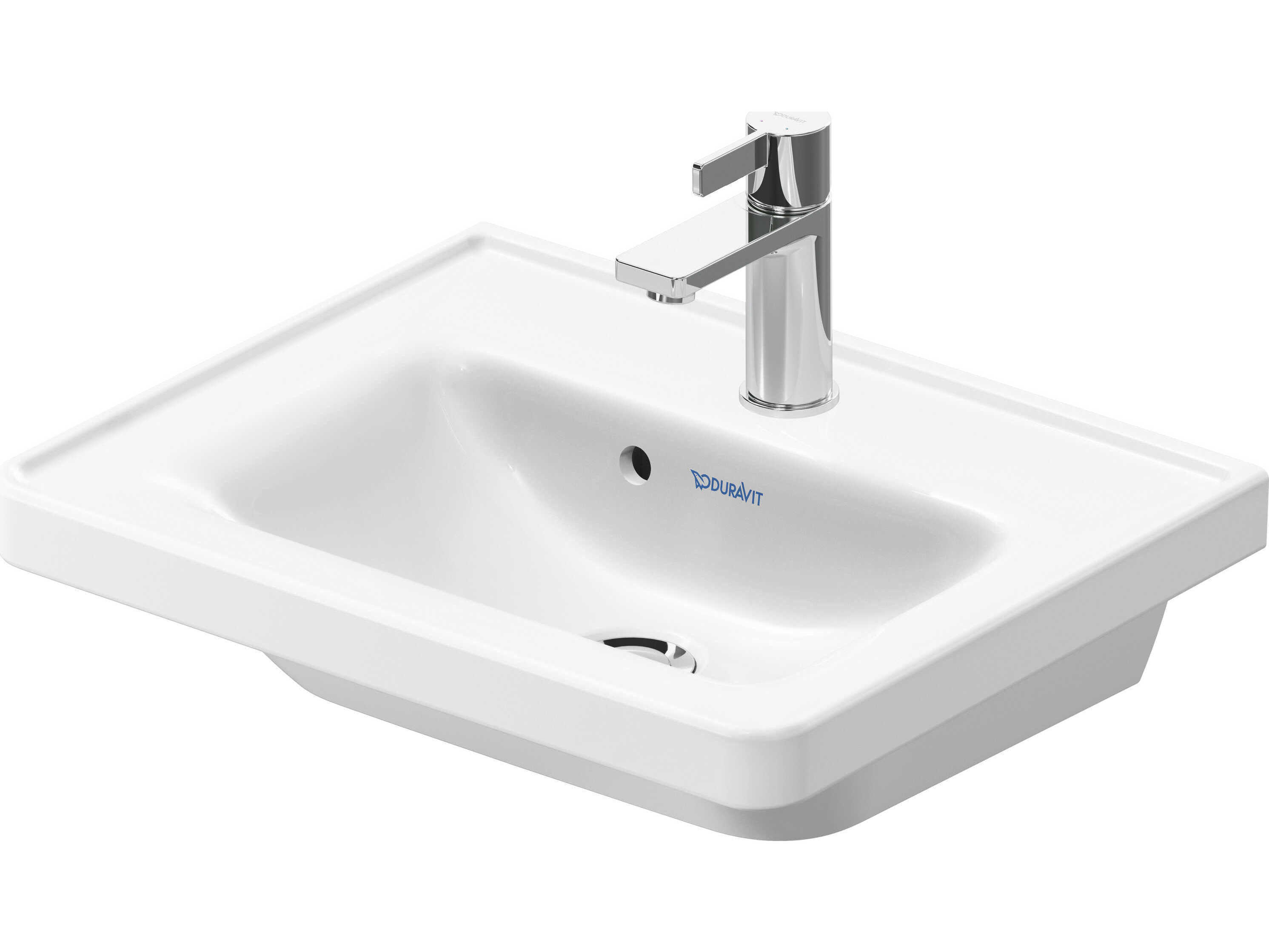 Duravit D-neo 20'' Ceramic White High Gloss Sink - With 1 Faucet hole