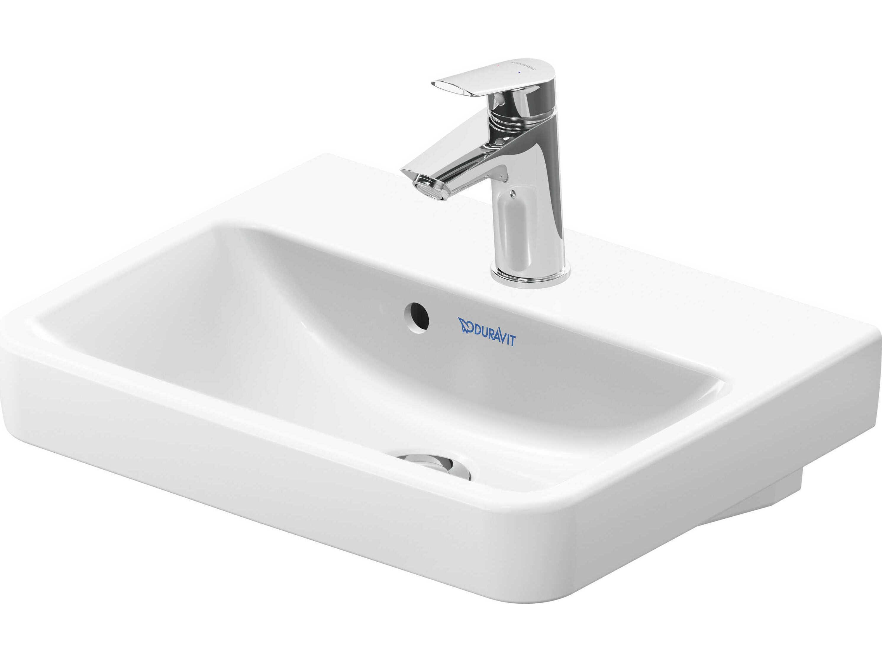 Duravit Duravit No.1 18'' Ceramic White High Gloss Sink with 1 Faucet Hole