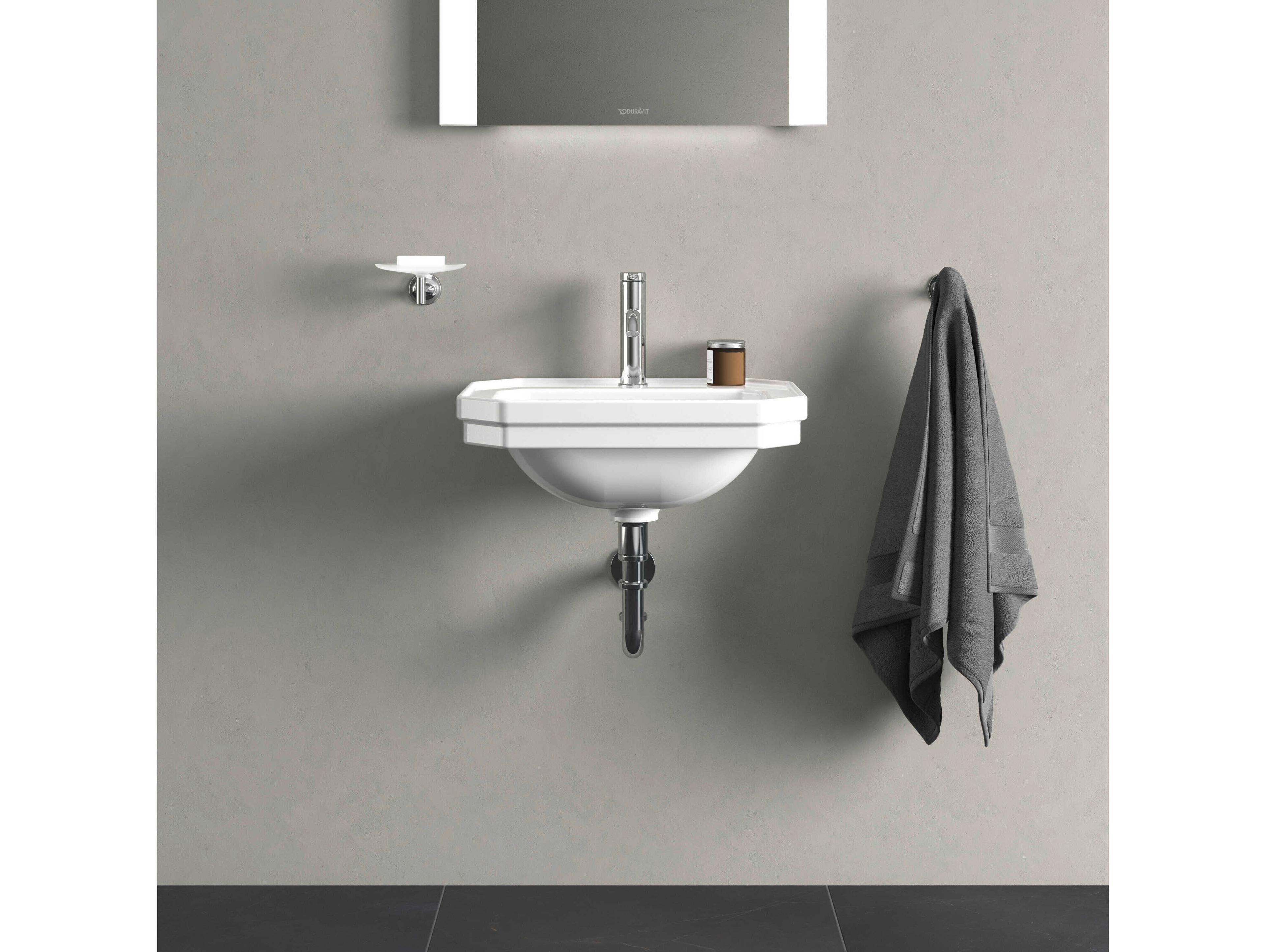 Duravit 1930 Series 20'' White High Gloss Sink with 1 faucet hole