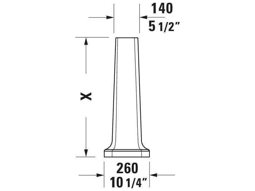 Duravit 1930 Series 11'' White High Gloss Pedestal