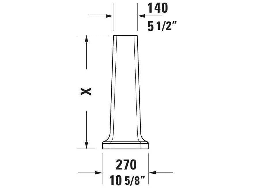 Duravit 1930 Series 11'' White High Gloss Pedestal
