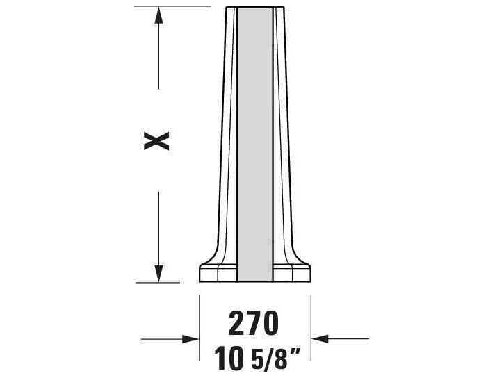 Duravit 1930 Series 11'' White High Gloss Pedestal