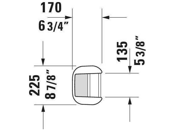 Duravit Happy D.2 9'' Ceramic White High Gloss Pedestal
