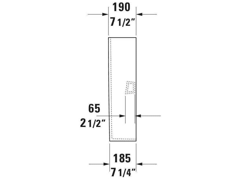 Duravit Durastyle 7'' Ceramic White High Gloss Pedestal
