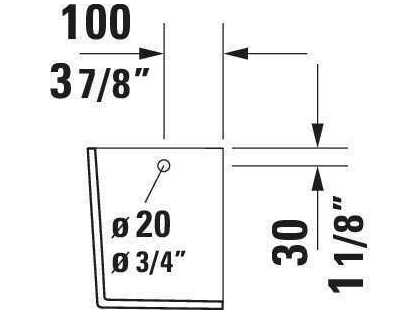 Duravit Durastyle 7'' Ceramic White High Gloss Siphon Cover