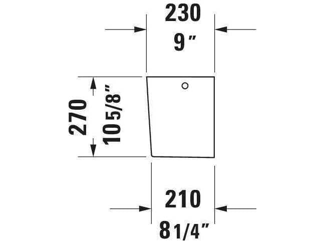 Duravit Durastyle 7'' Ceramic White High Gloss Siphon Cover