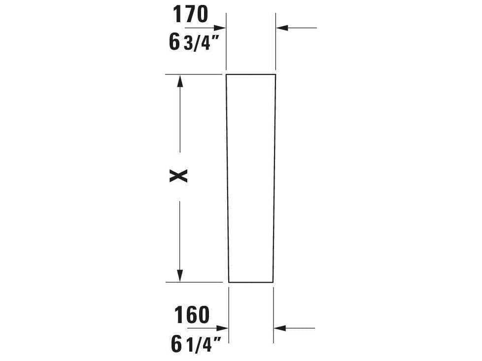 Duravit Duravit No.1 7'' White High Gloss Pedestal
