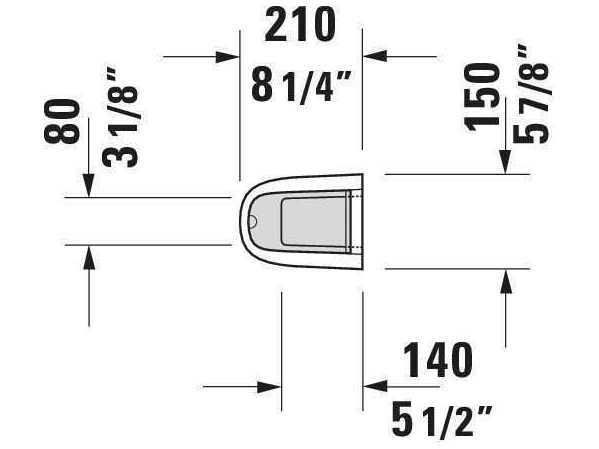 Duravit Starck 3 6'' White High Gloss Pedestal