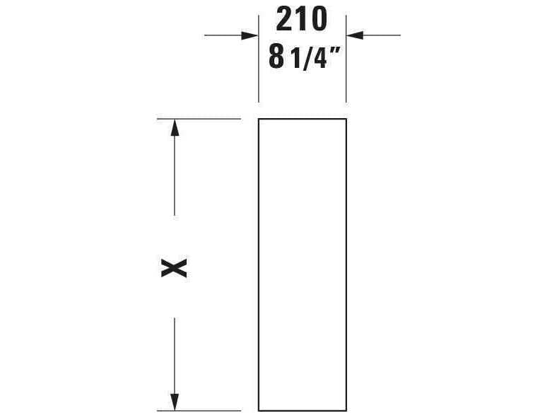 Duravit Starck 3 6'' White High Gloss Pedestal
