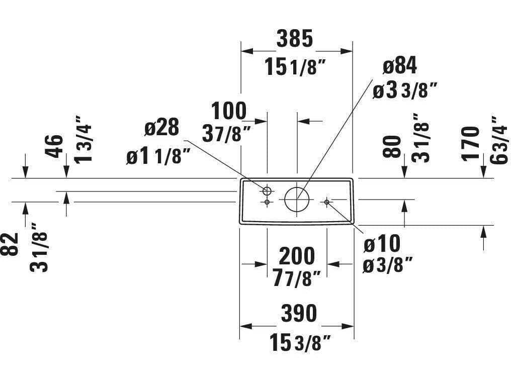 Duravit Durastyle 15'' Ceramic Single Flush White Tank - 1 GPF  - Right Side Lever