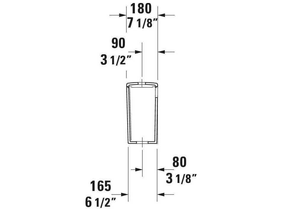 Duravit Me By Starck 16'' Ceramic Dual Flush White Tank - 1.59 GPF