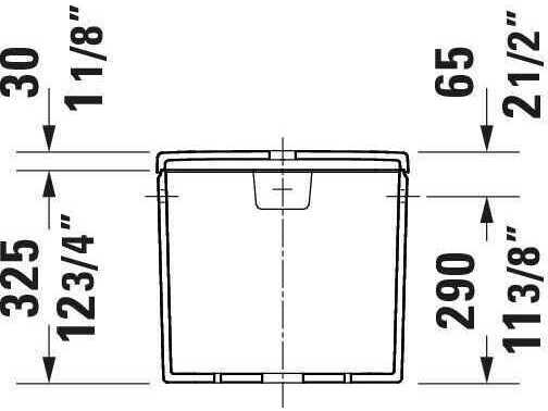 Duravit Duravit No.1 15'' Ceramic White Tank - 0.8 / 1.6 GPF