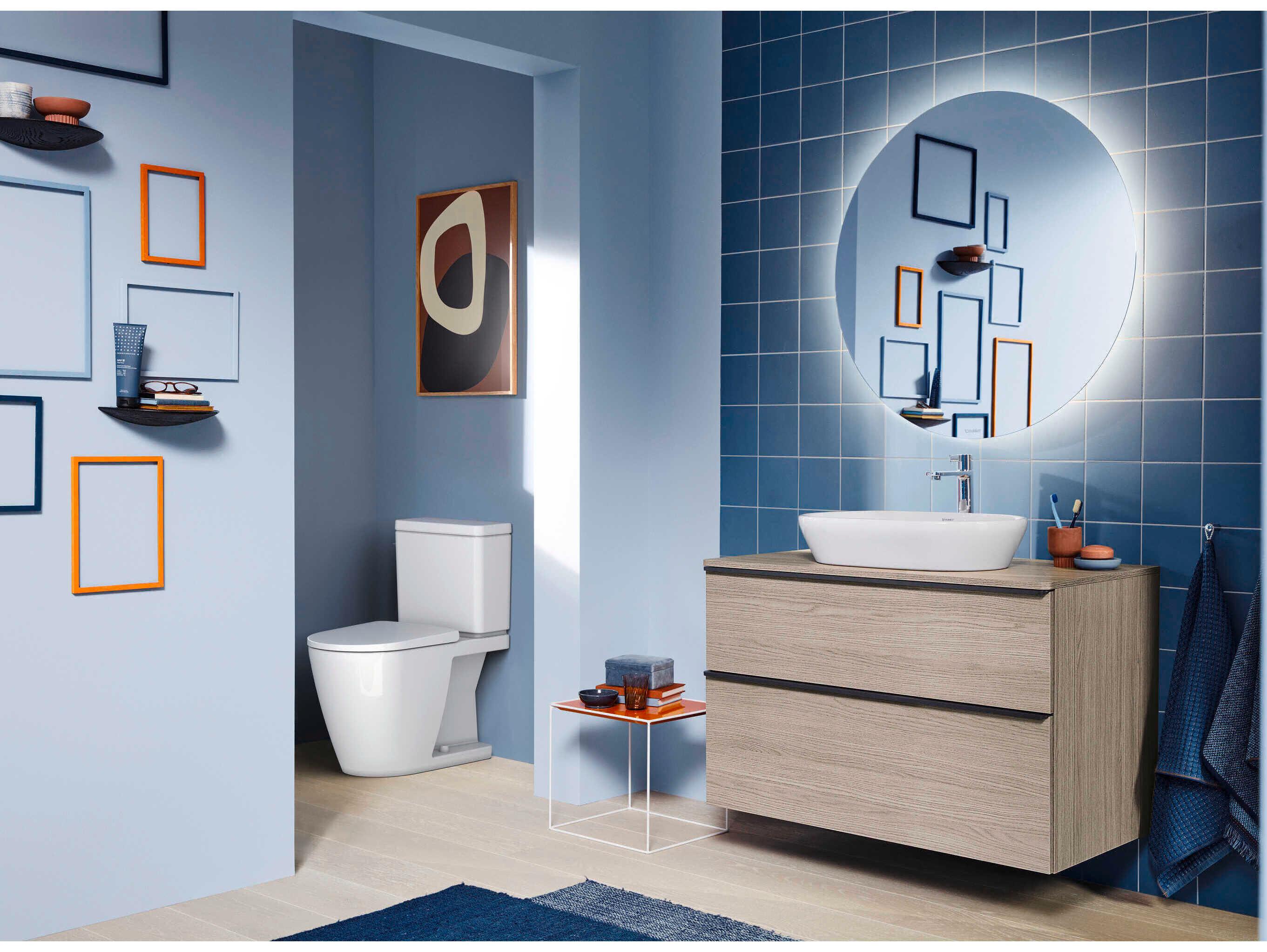 Duravit D-neo 16'' Ceramic White Single Flush Tank - Left Lever