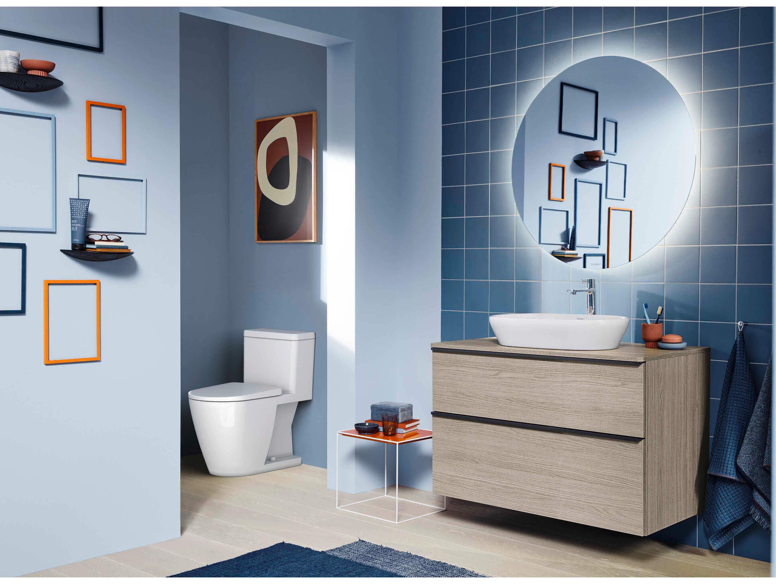 Duravit D-neo 16'' Ceramic White High Gloss Single Flush Toilet - Left Lever