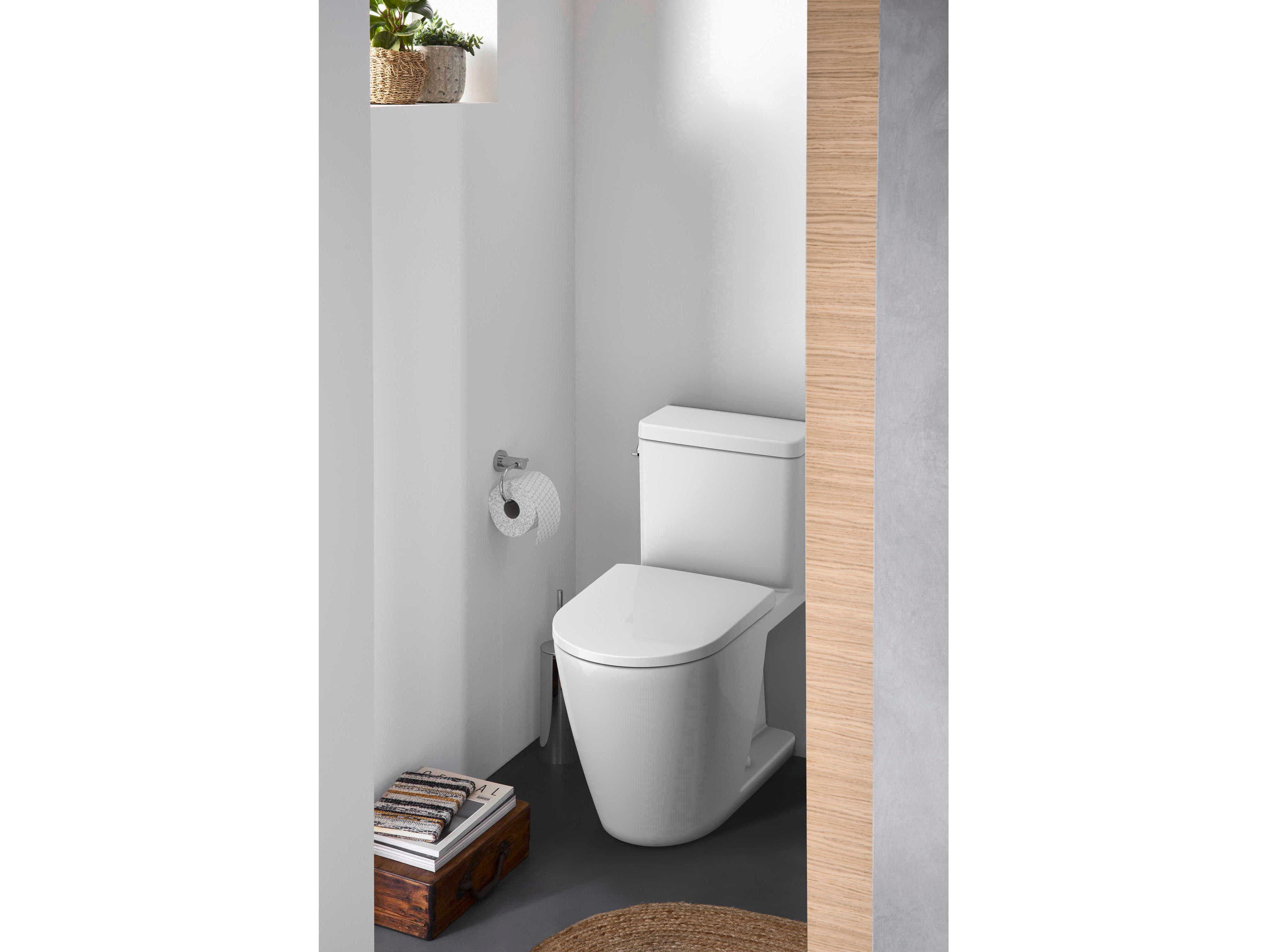 Duravit D-neo 16'' Ceramic White High Gloss Single Flush Toilet - Left Lever