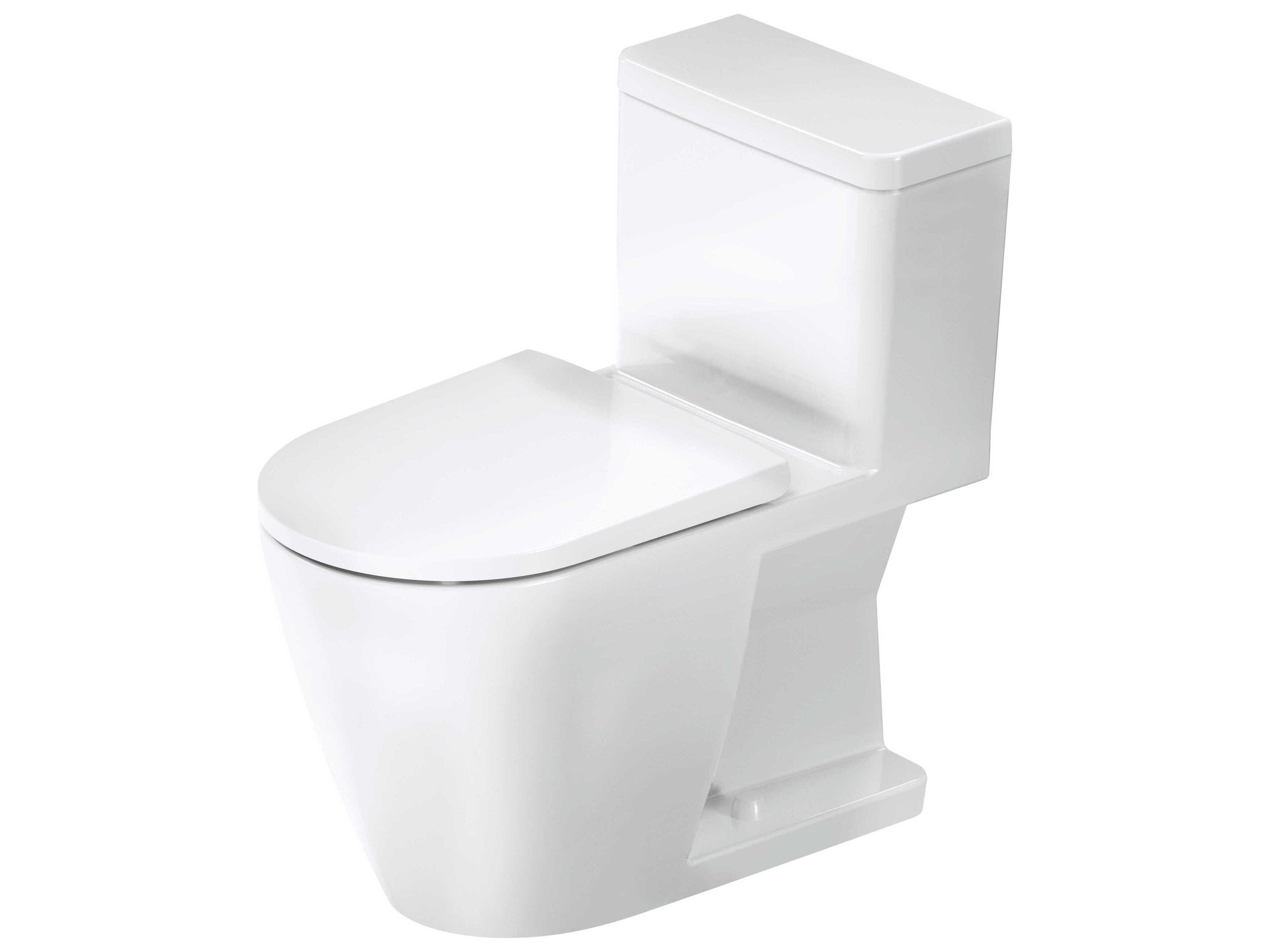 Duravit D-neo 16'' Ceramic White High Gloss Single Flush Toilet - Left Lever