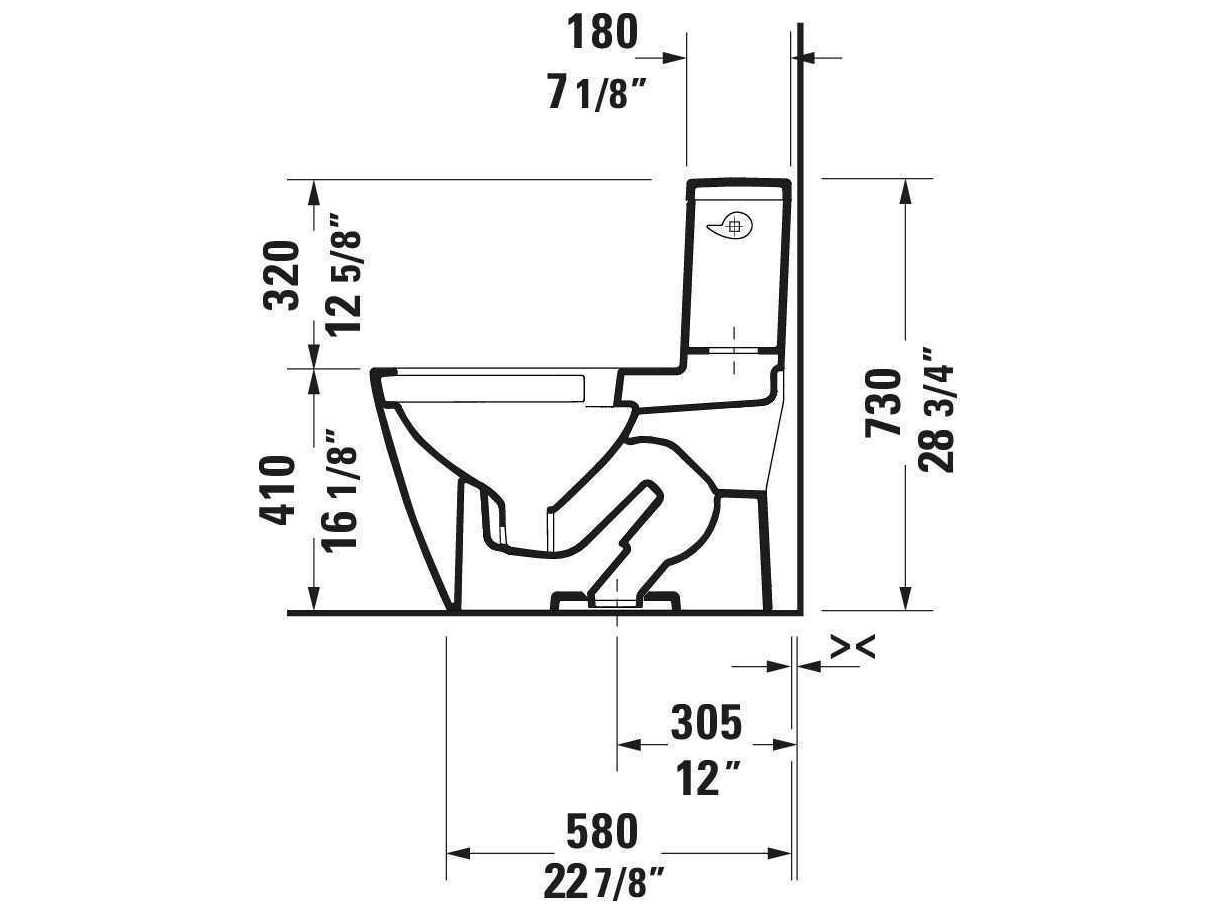 Duravit D-neo 16'' Ceramic White High Gloss Single Flush Toilet - Right Lever