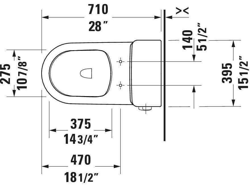 Duravit D-neo 16'' Ceramic White High Gloss Single Flush Toilet - Right Lever