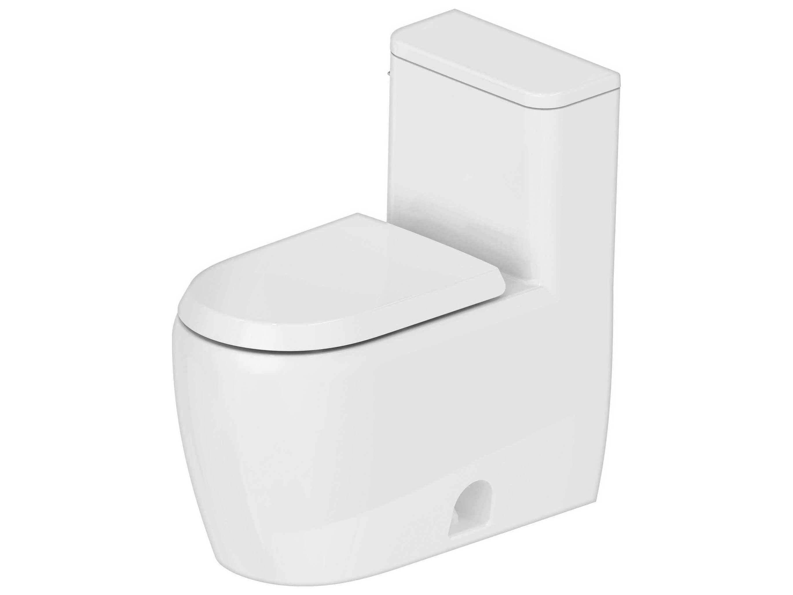 Duravit Qatego 15'' White One-Piece Toilet  - 1.28 GPF - Left Hand Lever